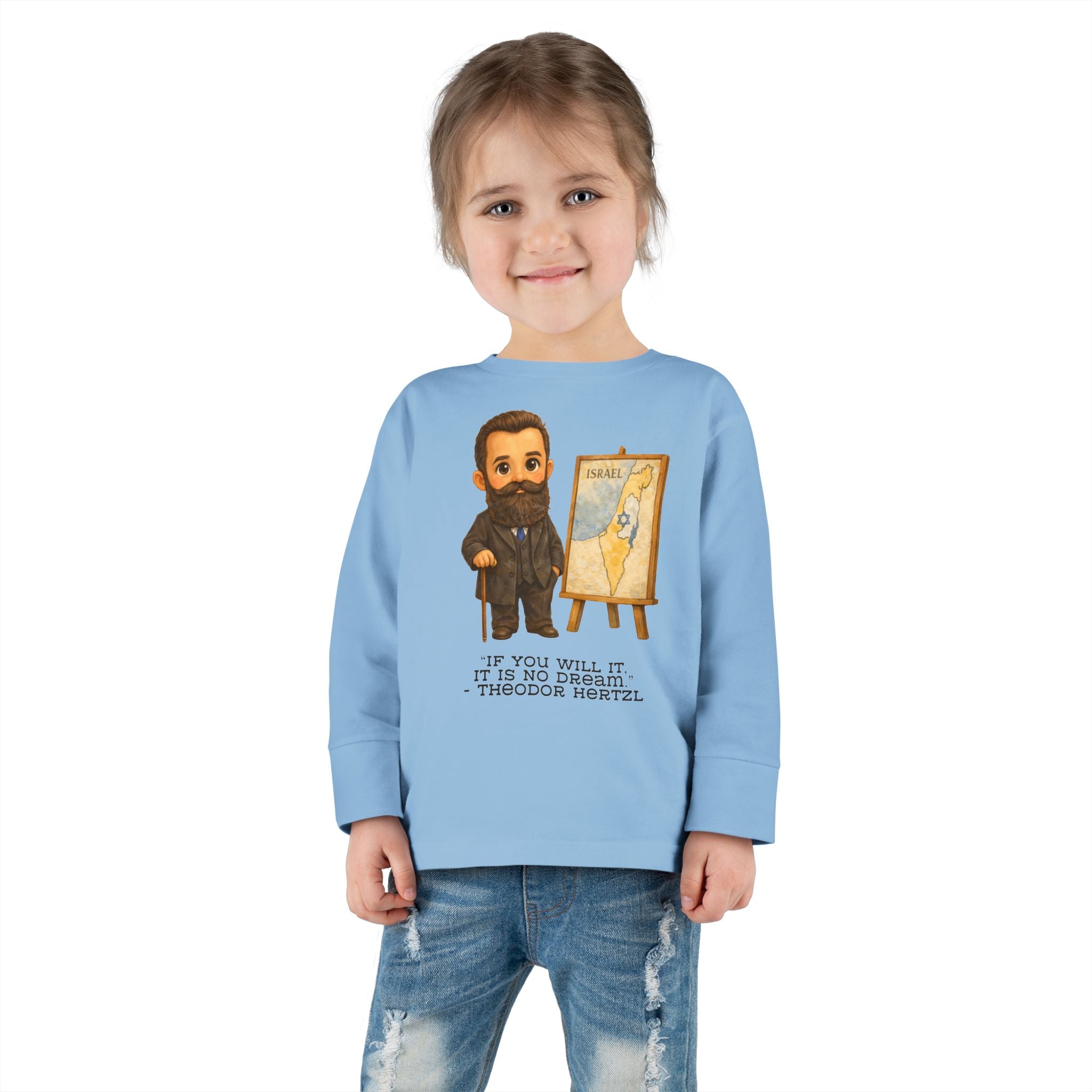 Theodor Herzl Kids Shirt, If You Will It Is No Dream Quote Tee, Jewish Zionist Leader Kids Shirt, Jewish History Shirt