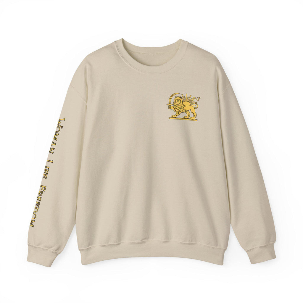 Lion of Persia Crewneck Iranian Tricolor Sweatshirt Woman Life Freedom