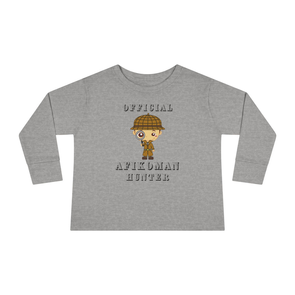 Afikomen Hunter Toddler Long Sleeve Tee, Passover Kids Shirt, Pesach Toddler Outfit, Jewish Holiday Gift