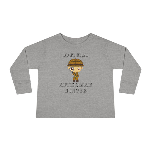 Afikomen Hunter Toddler Long Sleeve Tee, Passover Kids Shirt, Pesach Toddler Outfit, Jewish Holiday Gift
