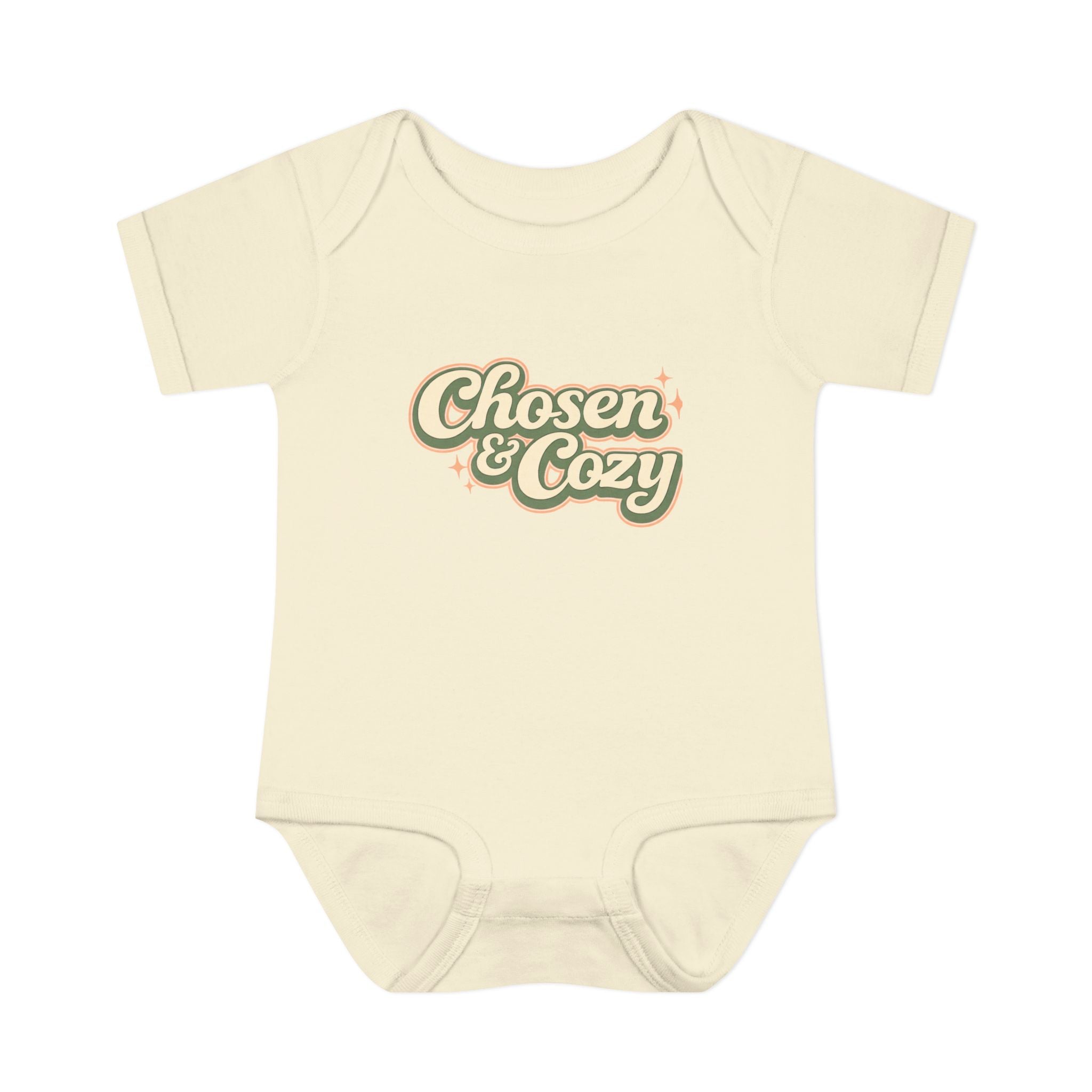 Chosen & Cozy Passover Pasach Infant Bodysuit | Retro Script Baby Onesie