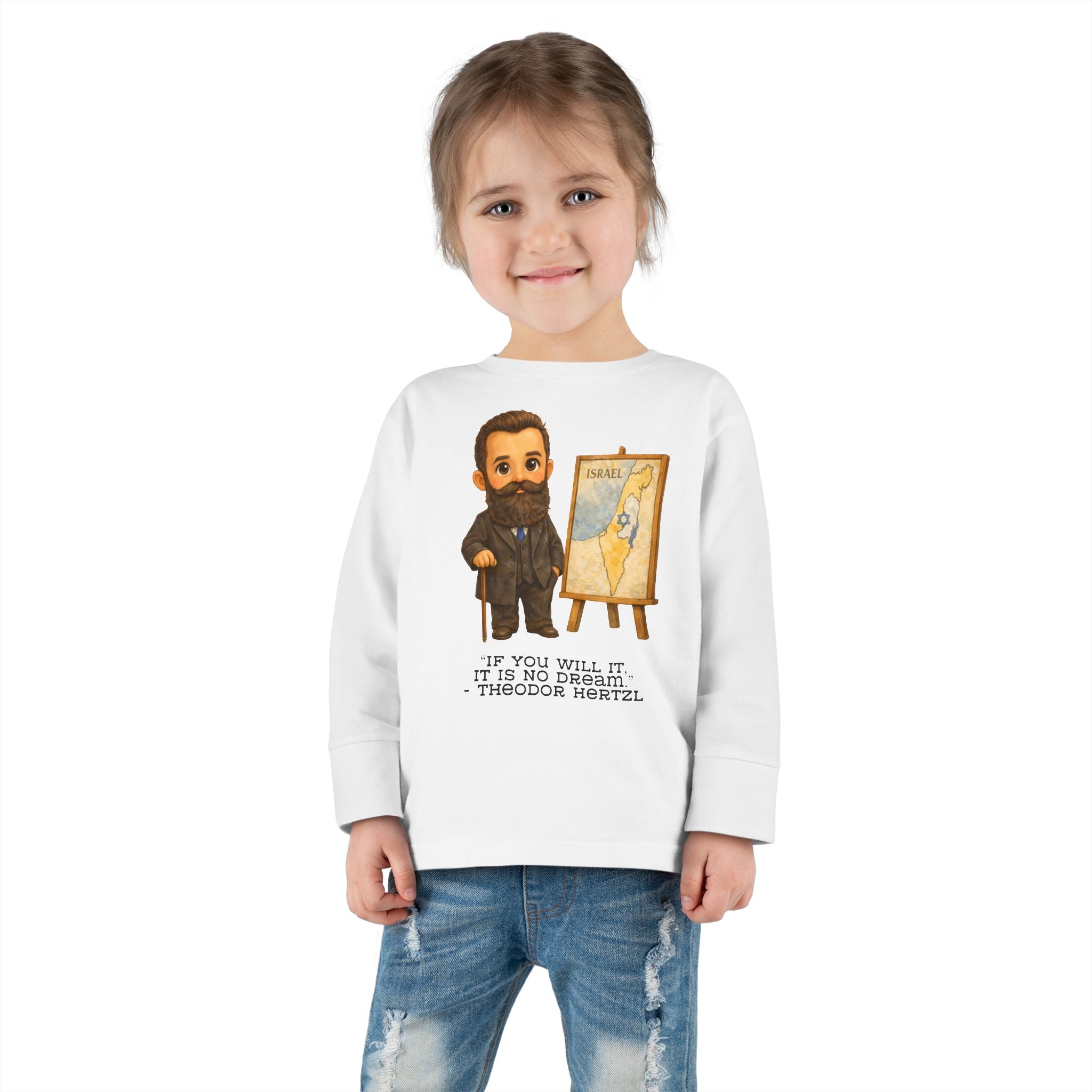 Theodor Herzl Kids Shirt, If You Will It Is No Dream Quote Tee, Jewish Zionist Leader Kids Shirt, Jewish History Shirt