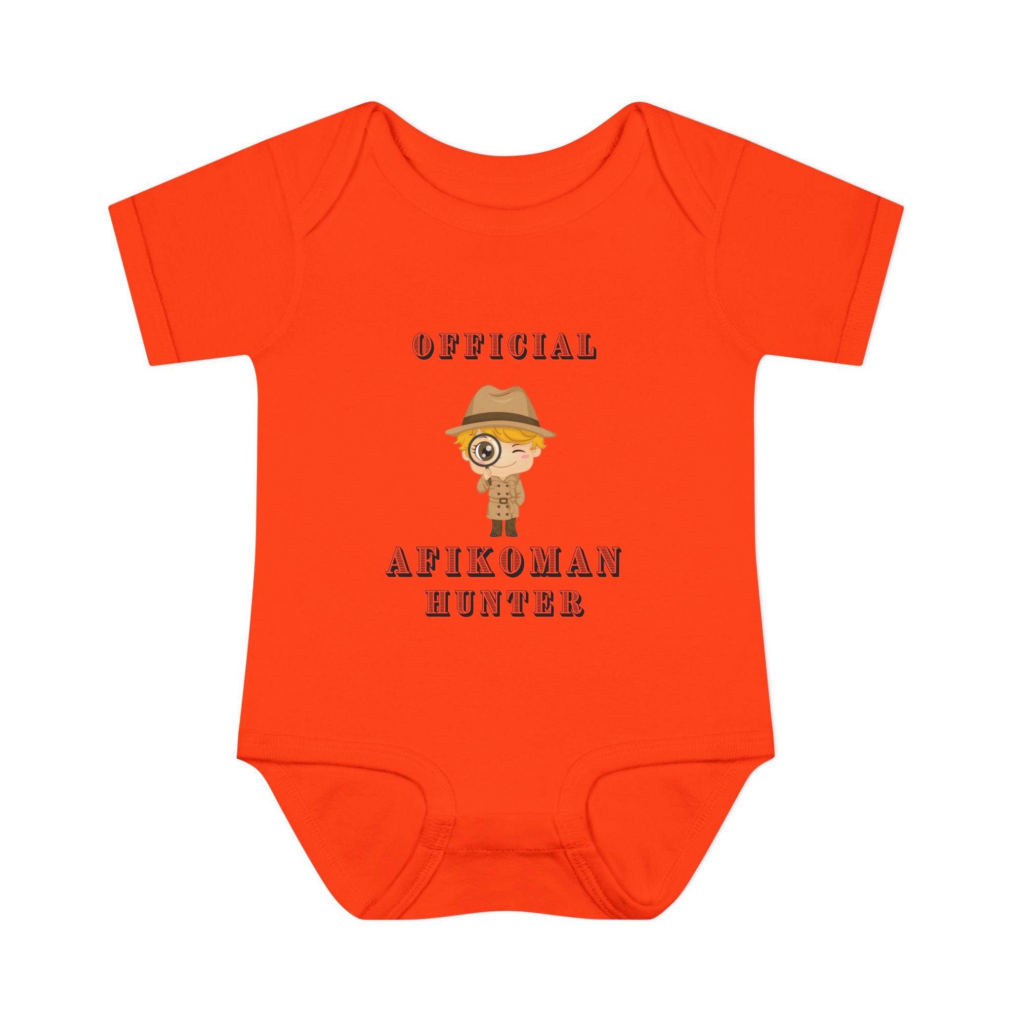 Official Afikoman hunter baby body suit