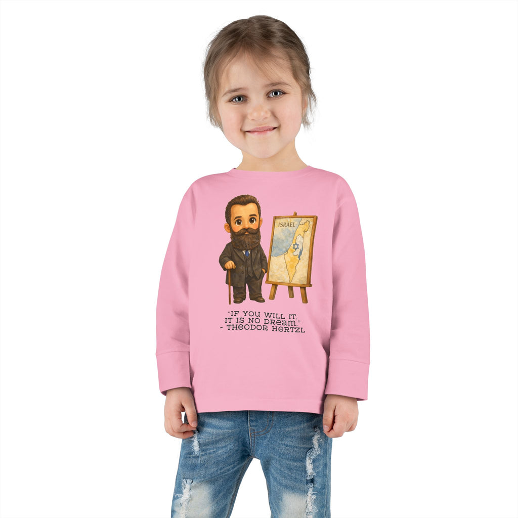 Theodor Herzl Kids Shirt, If You Will It Is No Dream Quote Tee, Jewish Zionist Leader Kids Shirt, Jewish History Shirt