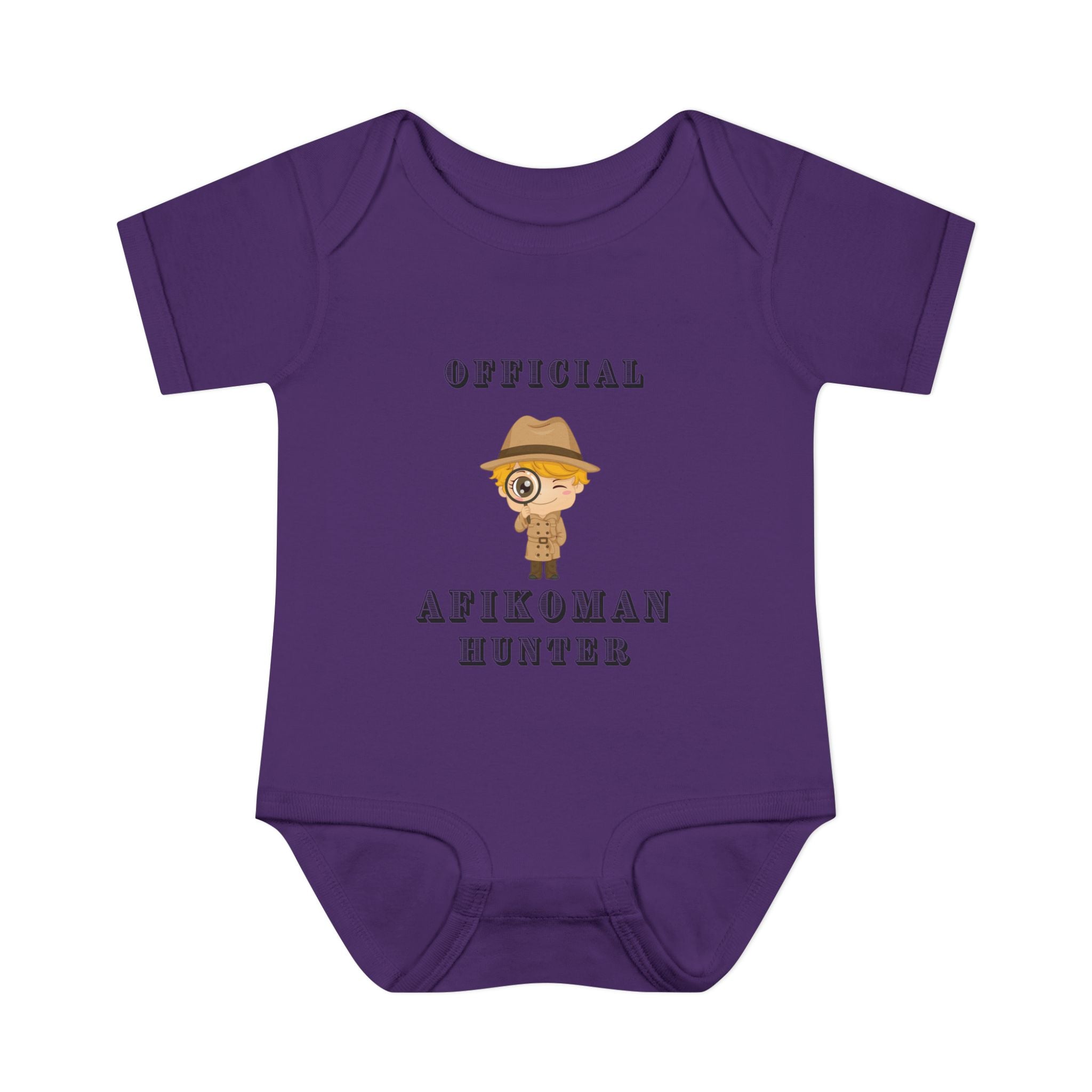 Official Afikoman hunter baby body suit