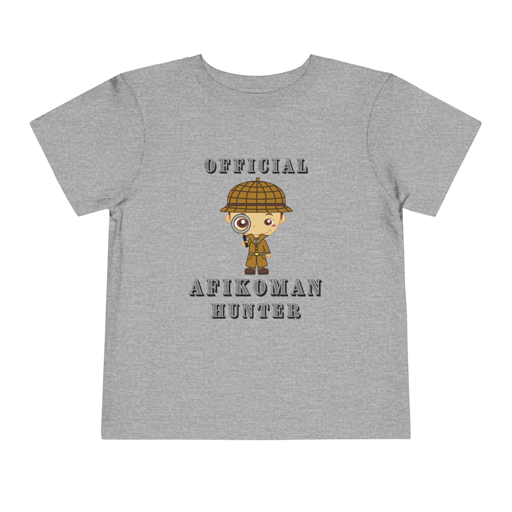 Afikomen Hunter Toddler T Shirt, Passover Kids Shirt Bella Canvas 3001T, Pesach Seder Outfit, Jewish Holiday Kids Gift