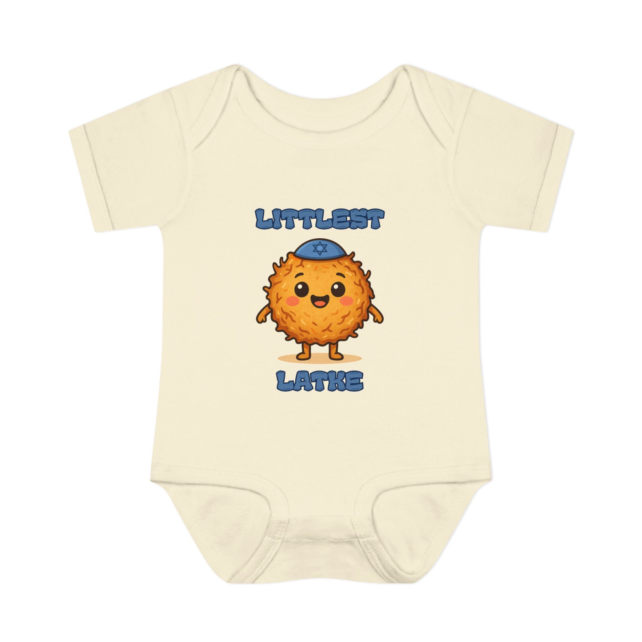 Hanukkah Latke Baby Bodysuit, Funny Hanukkah Infant Onesie, Jewish Baby Gift for Festival of Lights, Cute Holiday Outfit