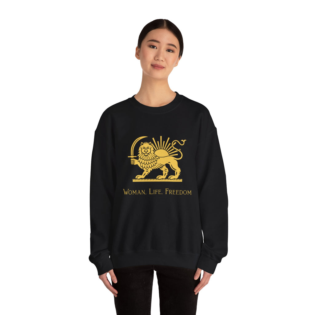 Woman Life Freedom Lion of Persia Sweatshirt, Iran Crest Crewneck, Feminist Protest Sweatshirt Gift