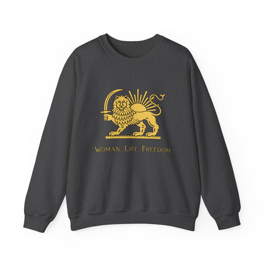 Woman Life Freedom Lion of Persia Sweatshirt, Iran Crest Crewneck, Feminist Protest Sweatshirt Gift