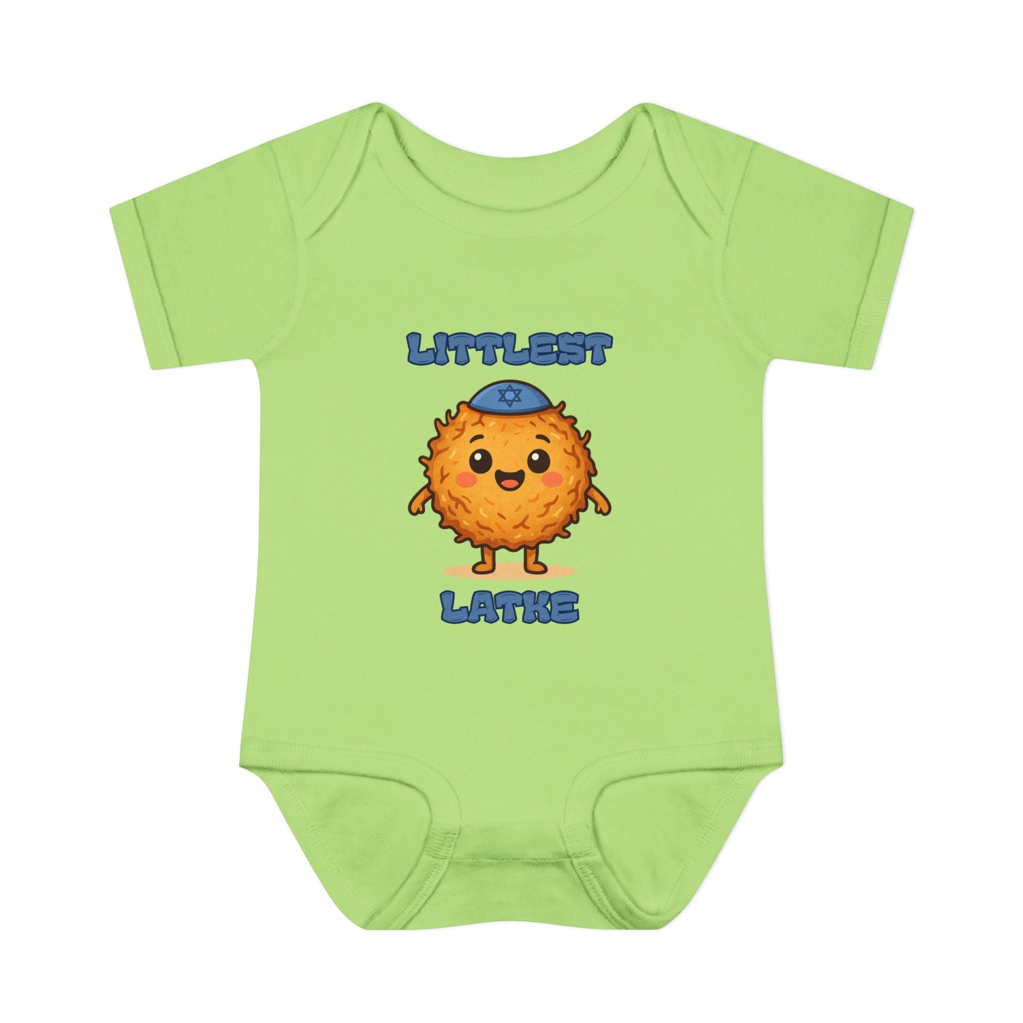 Hanukkah Latke Baby Bodysuit, Funny Hanukkah Infant Onesie, Jewish Baby Gift for Festival of Lights, Cute Holiday Outfit