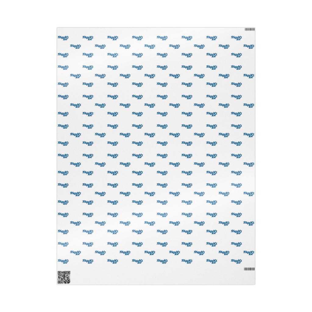 Mazel Tov Wrapping Paper for Jewish Wedding and Bar Mitzvah, Simcha Gift Wrap Roll, Hanukkah Celebration Paper