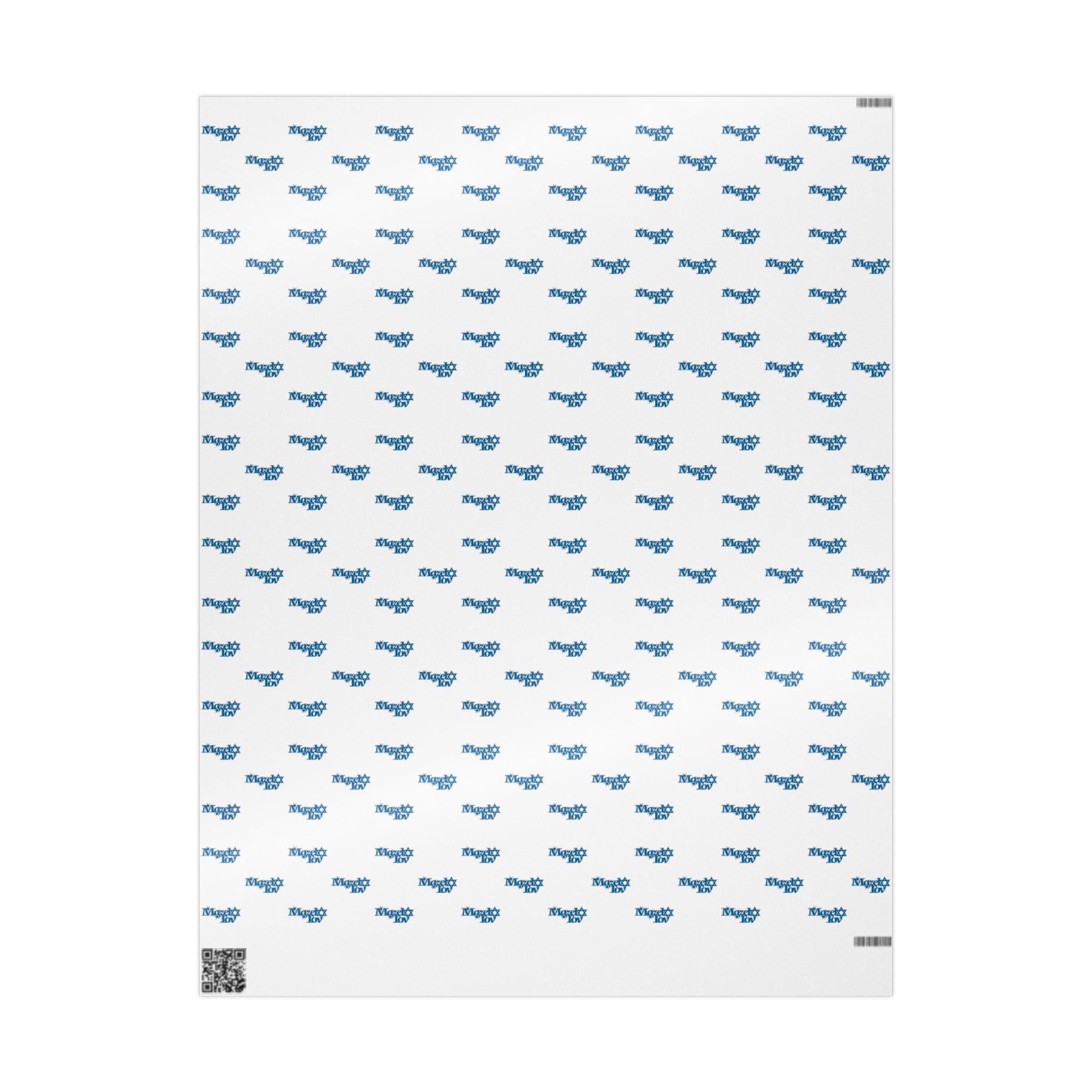 Mazel Tov Wrapping Paper for Jewish Wedding and Bar Mitzvah, Simcha Gift Wrap Roll, Hanukkah Celebration Paper