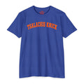 TSALACHIS Knick T Shirt, Blue Orange Jewish Basketball Shirt, Chabadnik Gift Tee With 770 Back Print