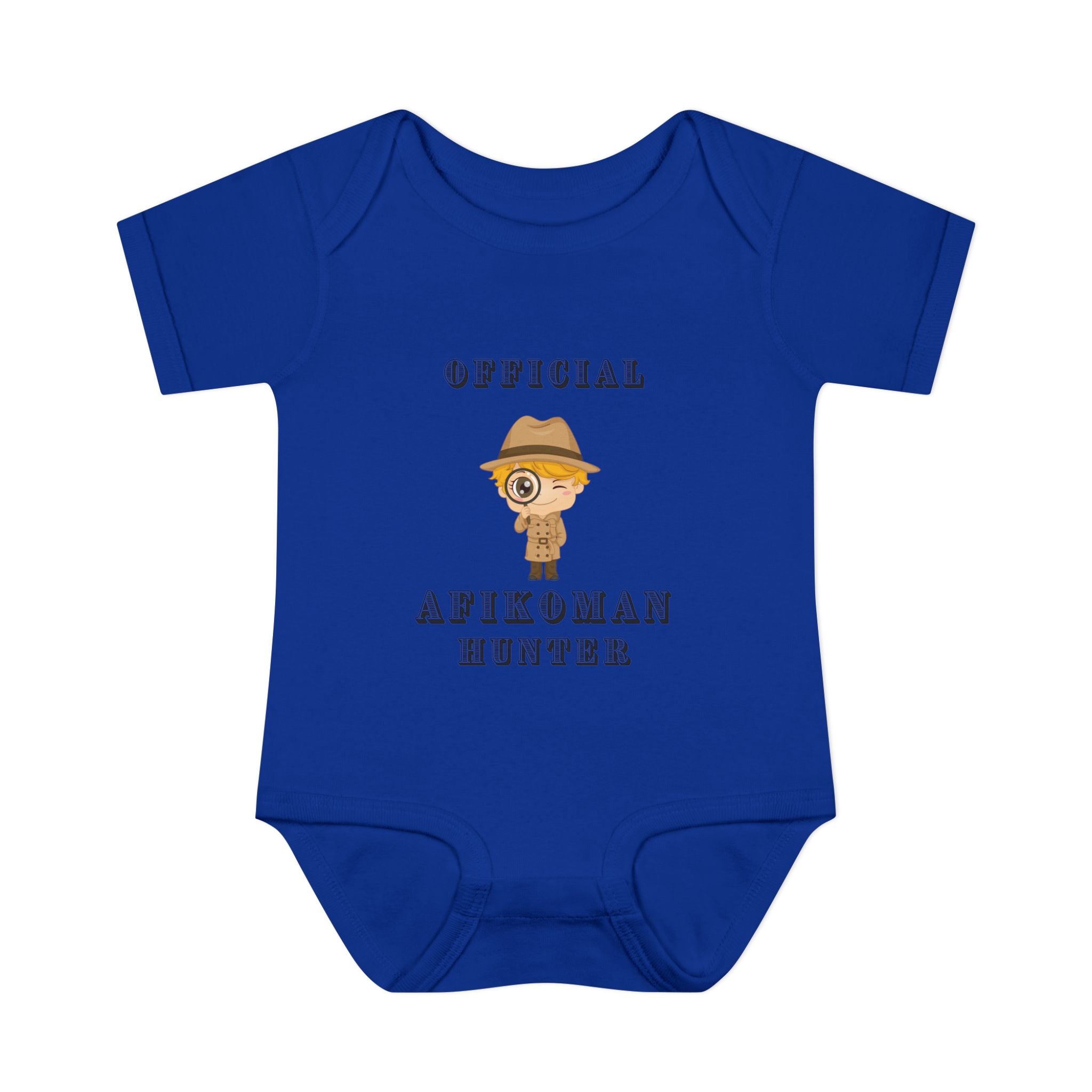 Official Afikoman Hunter Baby Bodysuit, Passover Infant Outfit, Pesach Seder Onesie, Jewish Baby Gift for First Seder