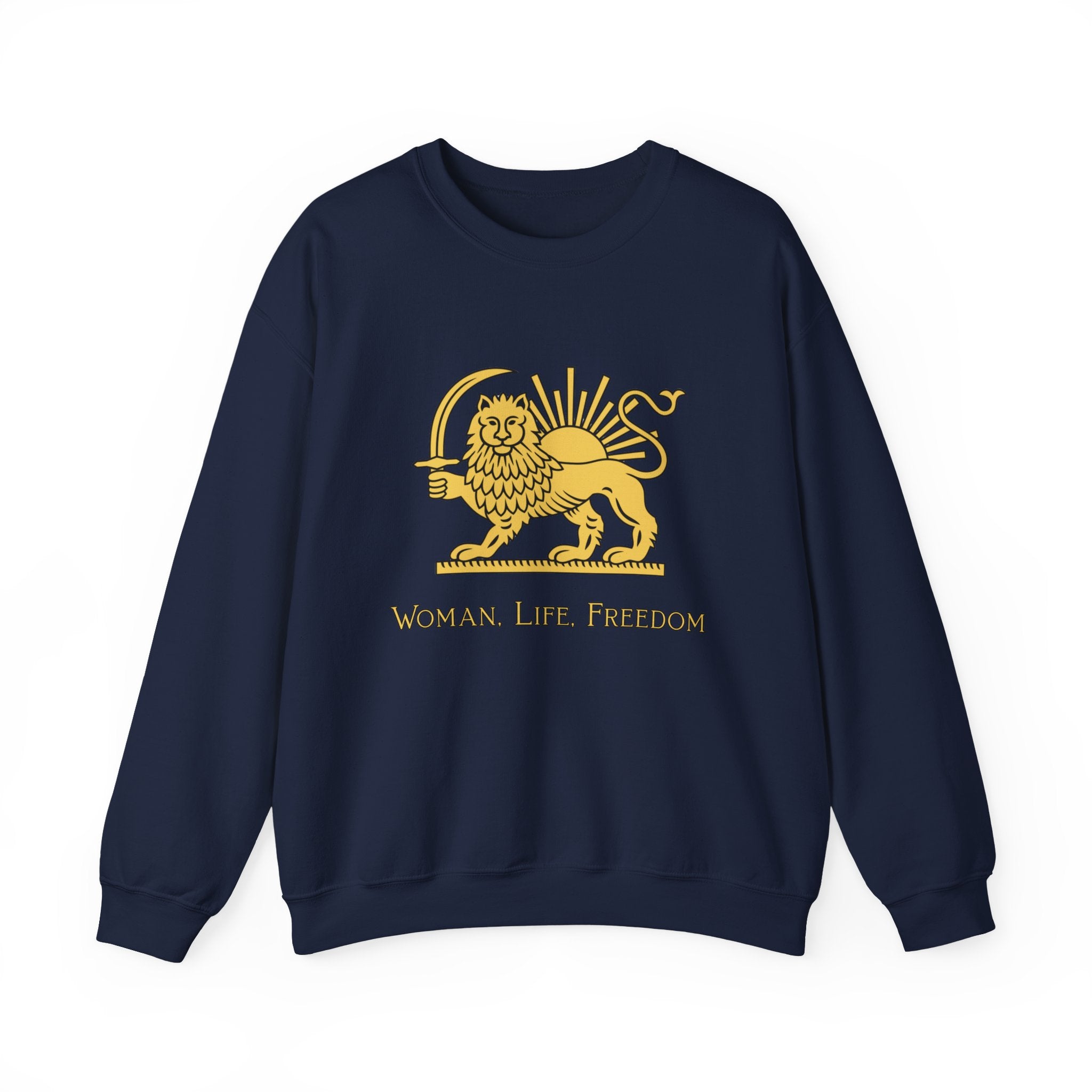 Woman Life Freedom Lion of Persia Sweatshirt, Iran Crest Crewneck, Feminist Protest Sweatshirt Gift