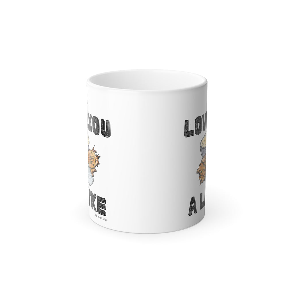 I Love You a Latke Color Changing Mug, Funny Hanukkah Heat Reveal Coffee Cup, Jewish Holiday Gift for Couples