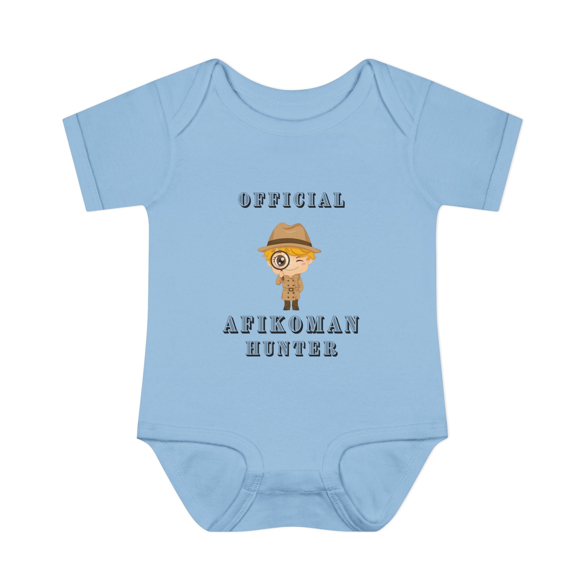 Official Afikoman hunter baby body suit