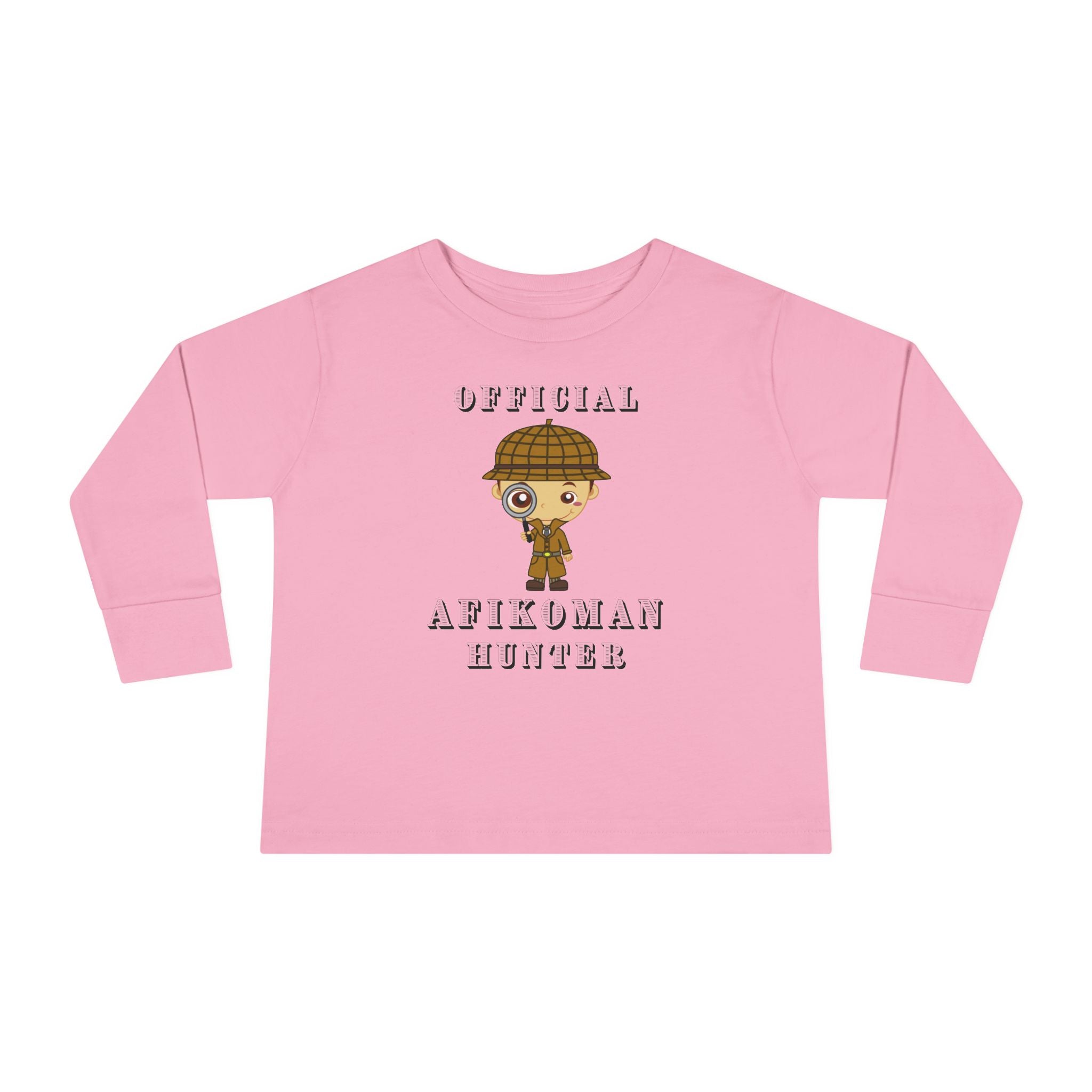 Afikomen Hunter Toddler Long Sleeve Tee, Passover Kids Shirt, Pesach Toddler Outfit, Jewish Holiday Gift