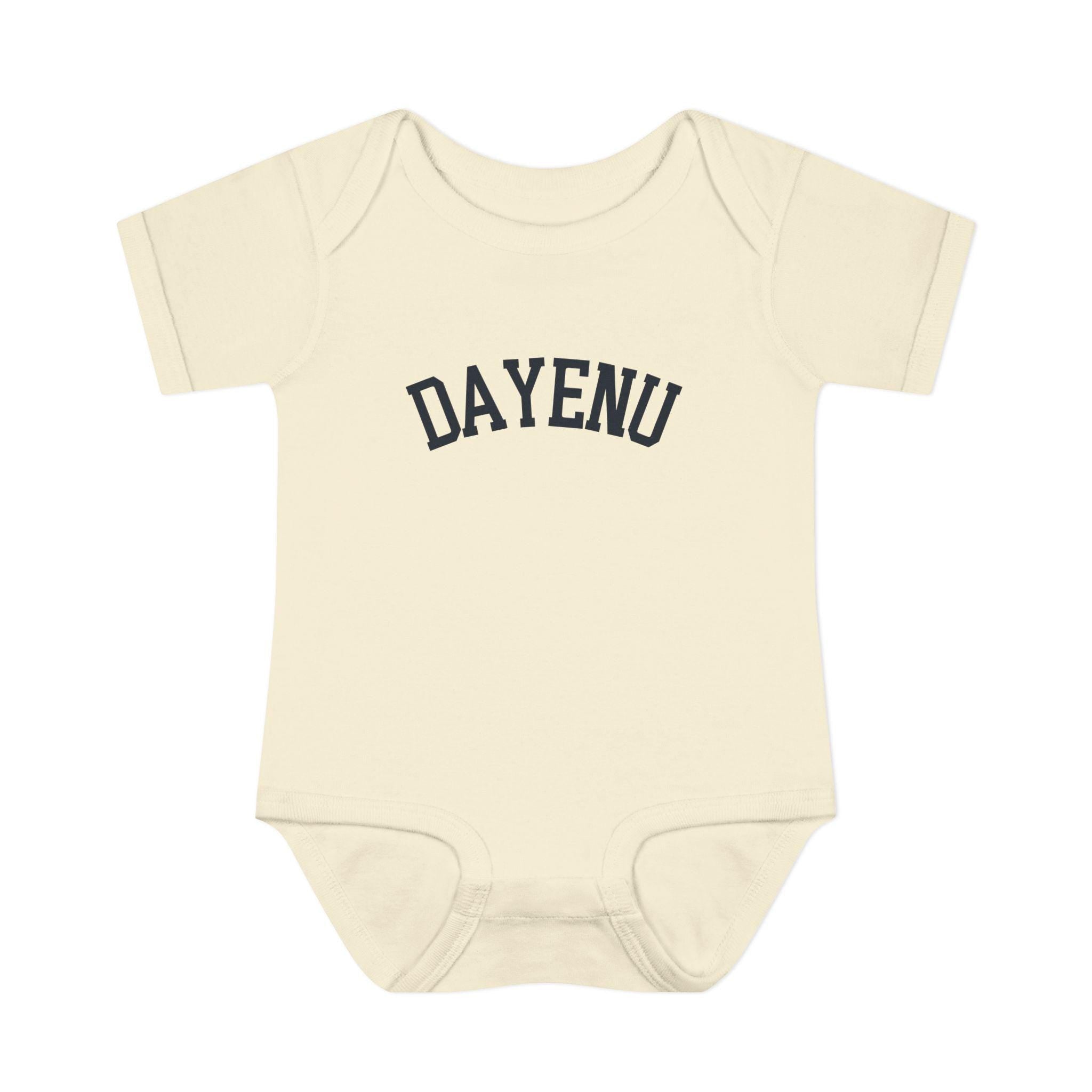 Dayenu Baby Bodysuit, Modern Passover Seder Outfit
