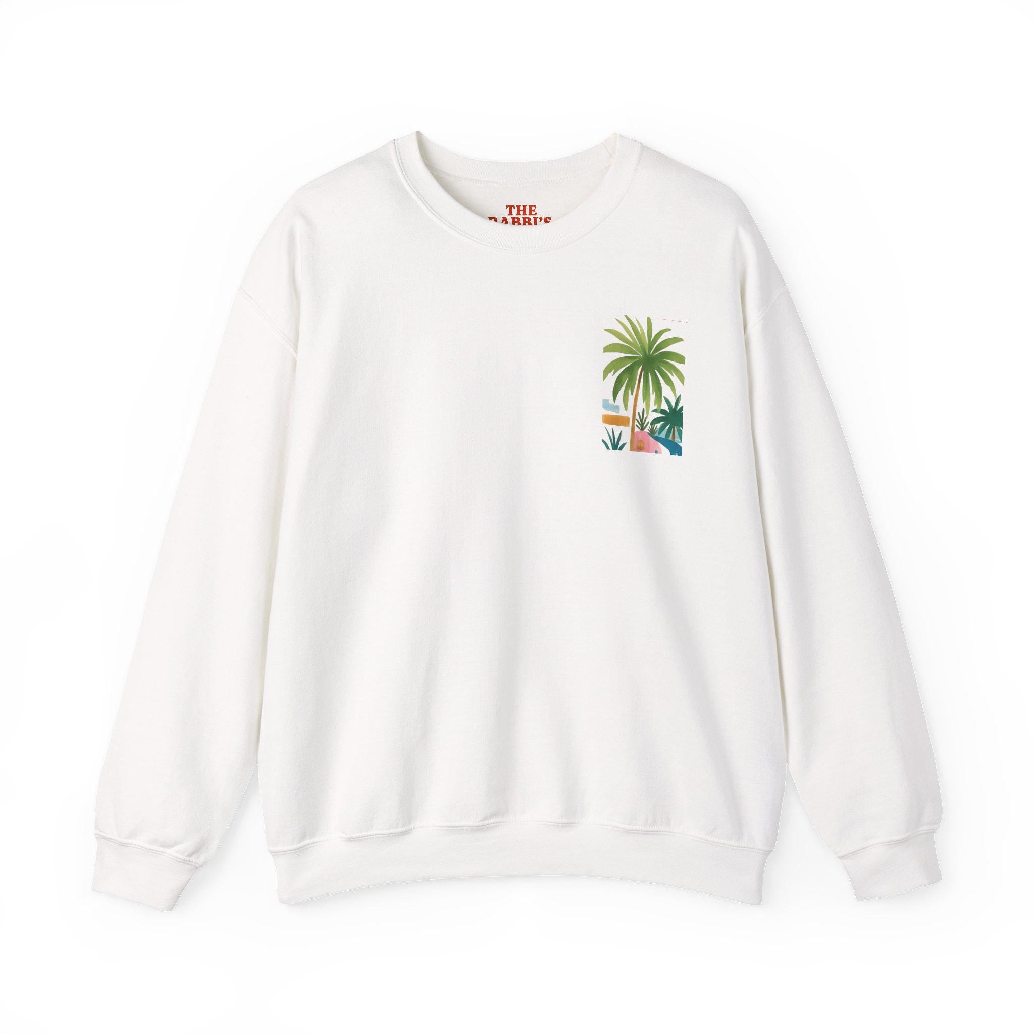 Tel Aviv Beach Art Crewneck, Israel Tikkun Olam Sweatshirt, Jewish Gift