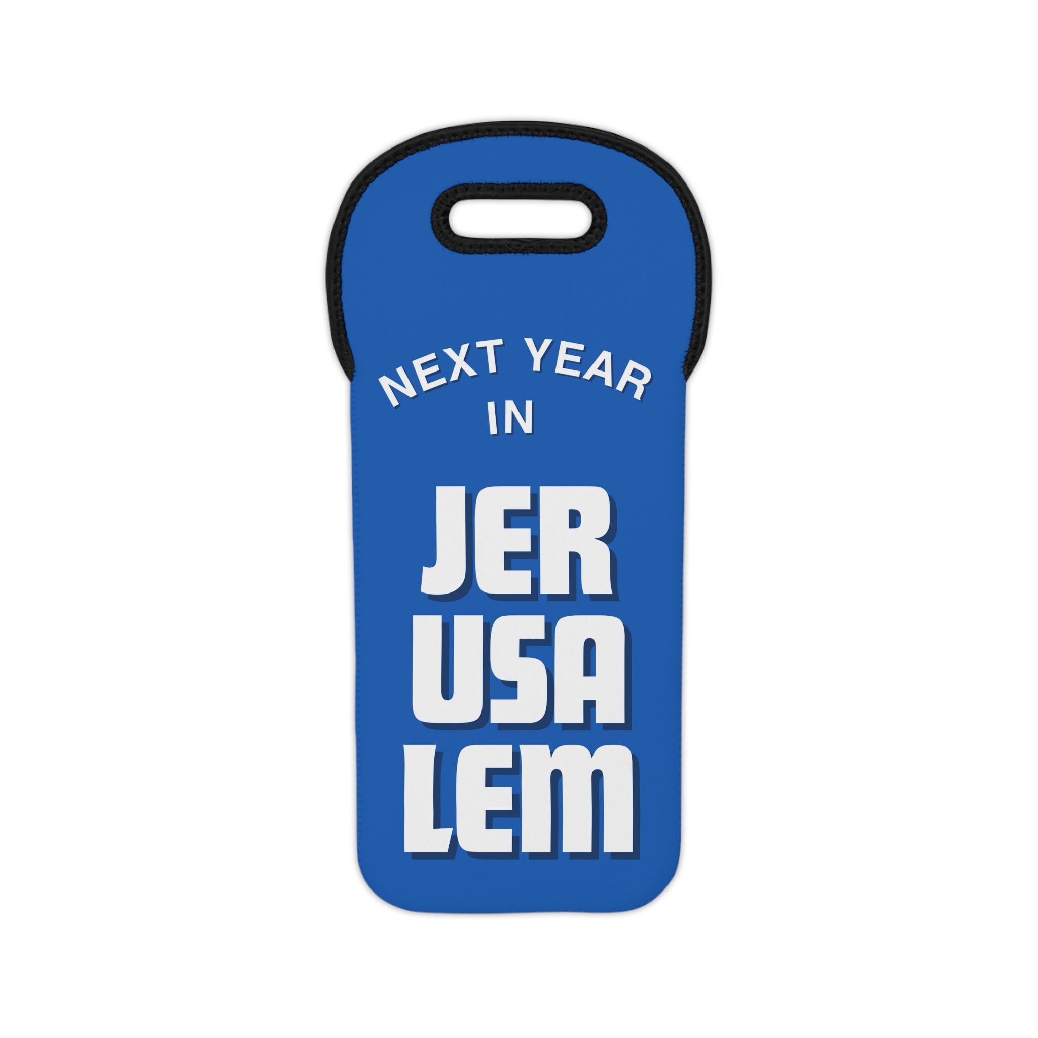 Next Year in Jerusalem Wine Tote Neoprene Shabbat Gift