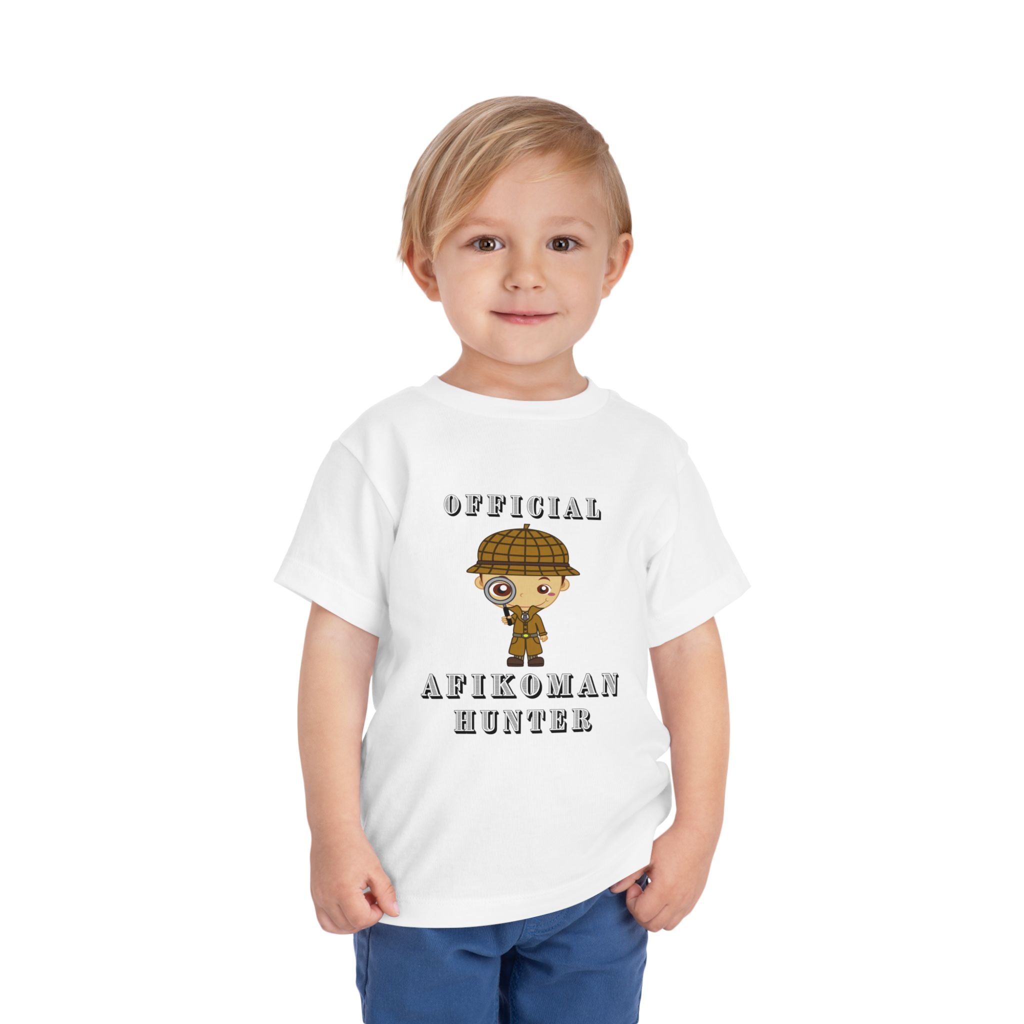 Afikomen Hunter Toddler T Shirt, Passover Kids Shirt Bella Canvas 3001T, Pesach Seder Outfit, Jewish Holiday Kids Gift