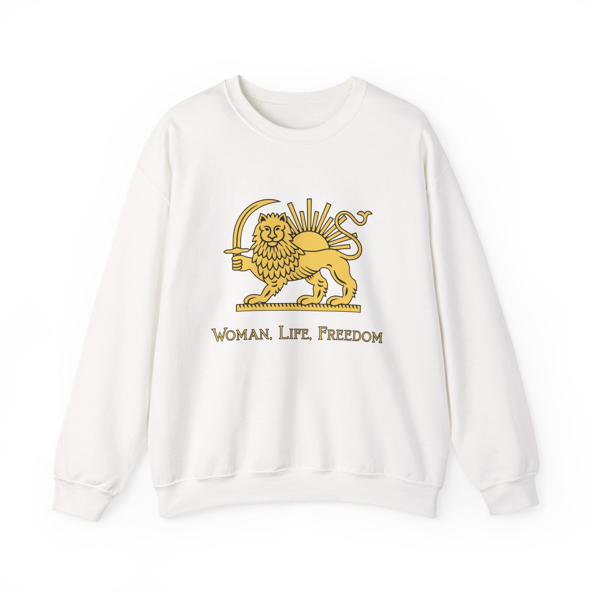 Woman Life Freedom Lion of Persia Sweatshirt, Iran Crest Crewneck, Feminist Protest Sweatshirt Gift