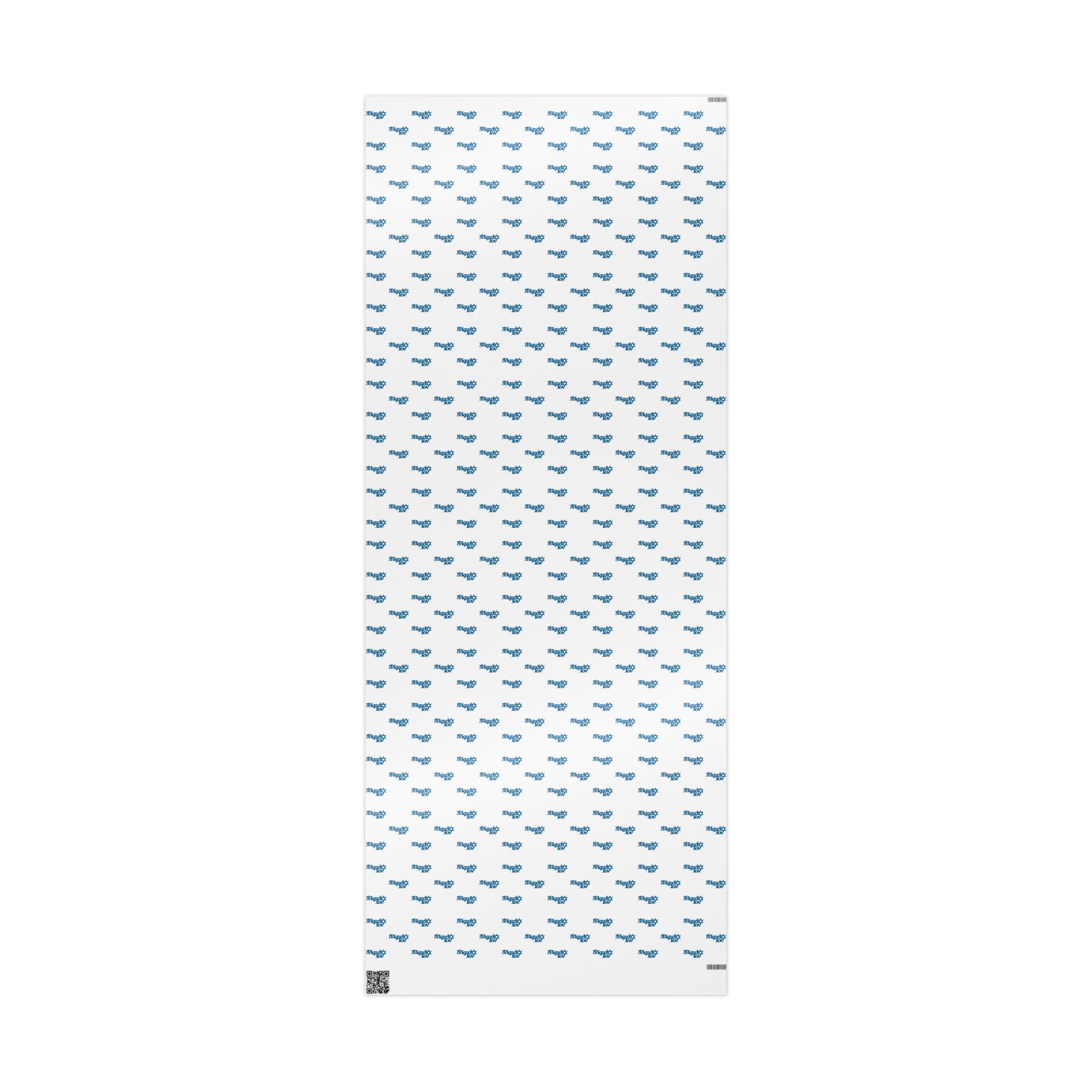 Mazel Tov Wrapping Paper for Jewish Wedding and Bar Mitzvah, Simcha Gift Wrap Roll, Hanukkah Celebration Paper