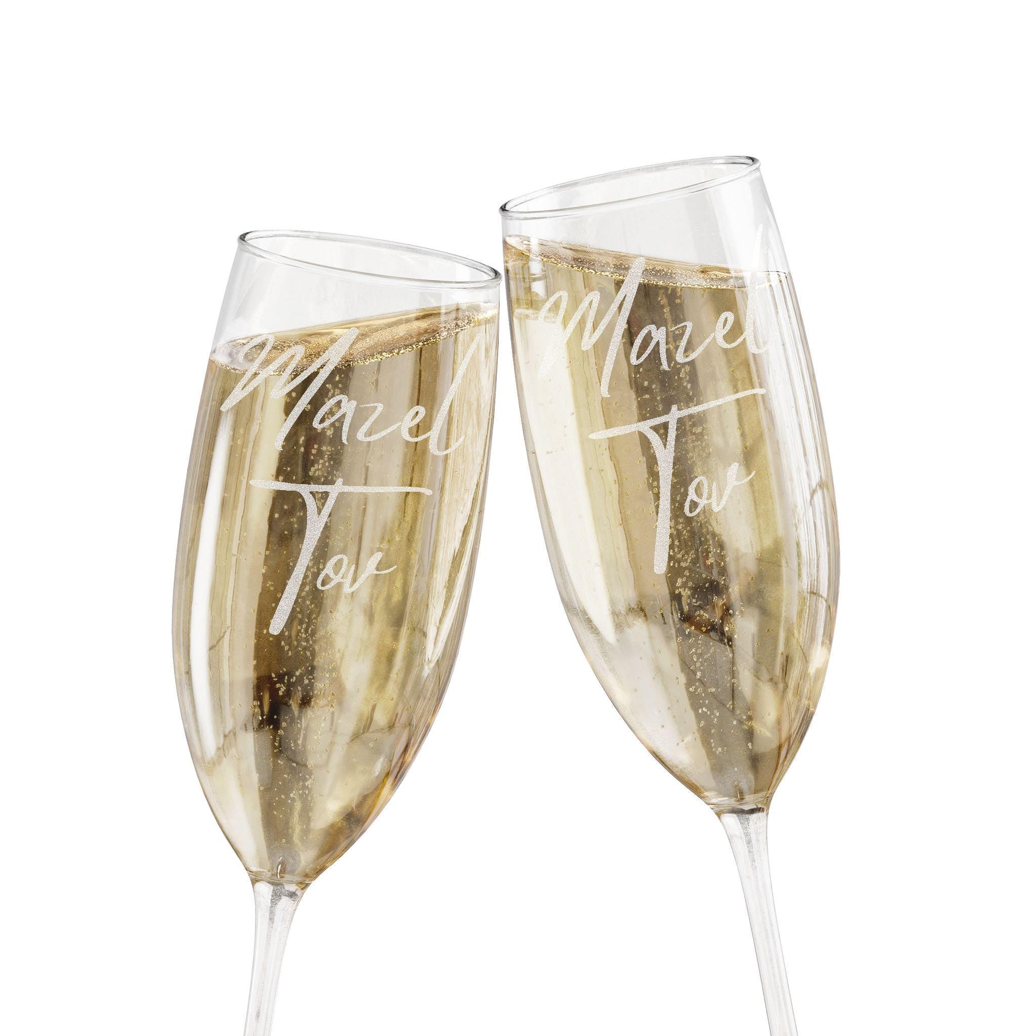 Personalized Engraved Champagne Flute, Crystal Clear Toasting Glass, Elegant Bridal Keepsake