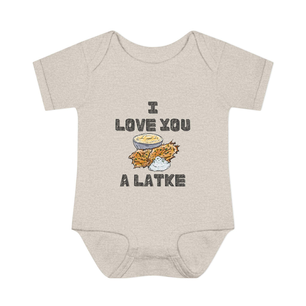 I Love You a Latke Baby Onesie | Funny Hanukkah Gift