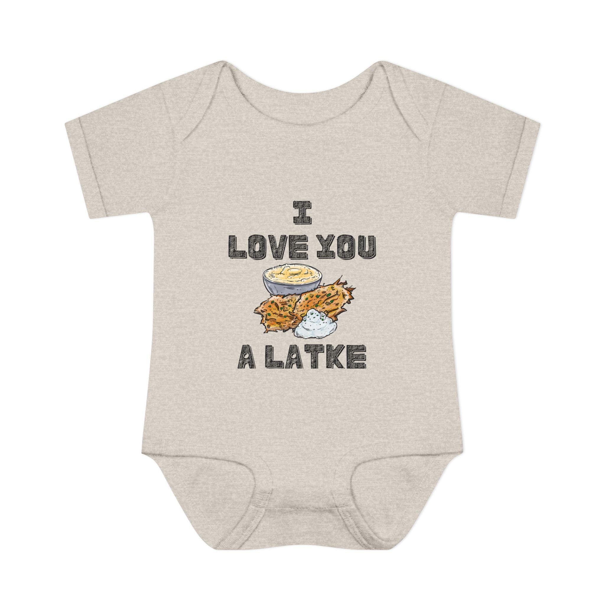 I Love You a Latke Baby Onesie | Funny Hanukkah Gift
