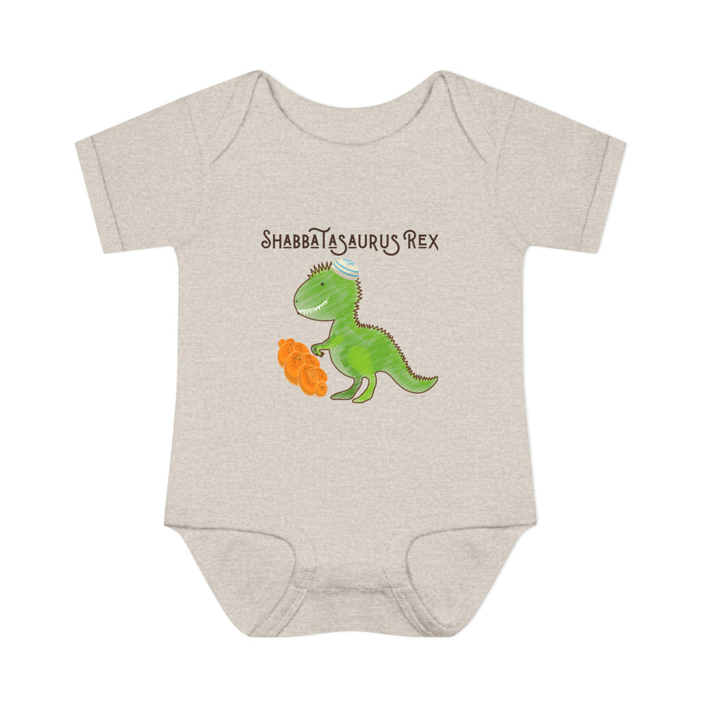 Shabbatasaurus Rex Infant Bodysuit | Dinosaur Shabbat Illustration