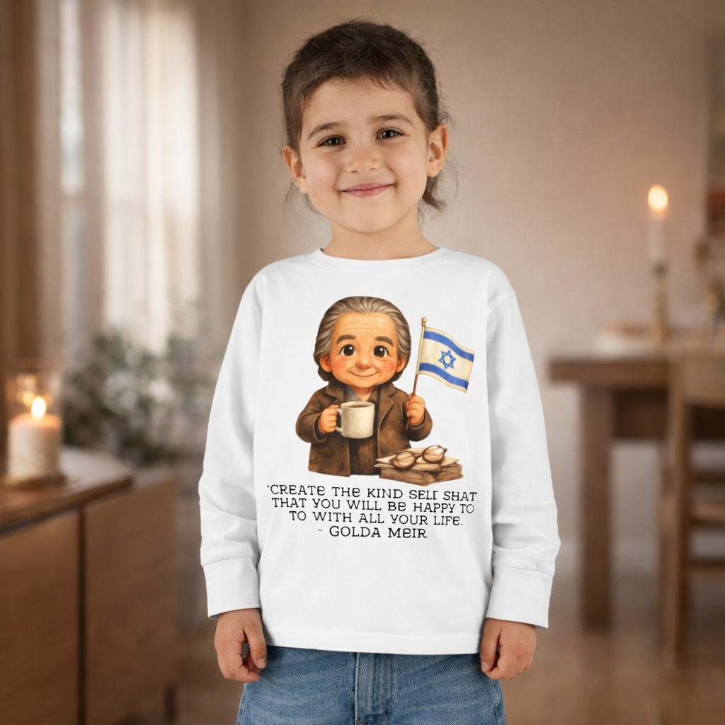 Golda Meir Kids Shirt, Jewish Leader Kids Tee with Inspirational Quote, Jewish History Shirt for Children, Hebrew School Gift