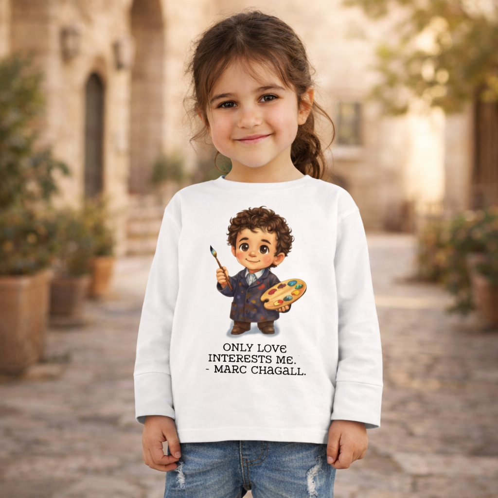 Marc Chagall Kids Shirt, Only Love Interests Me Quote Tee, Jewish Artist Kids Shirt, Jewish Art History Shirt