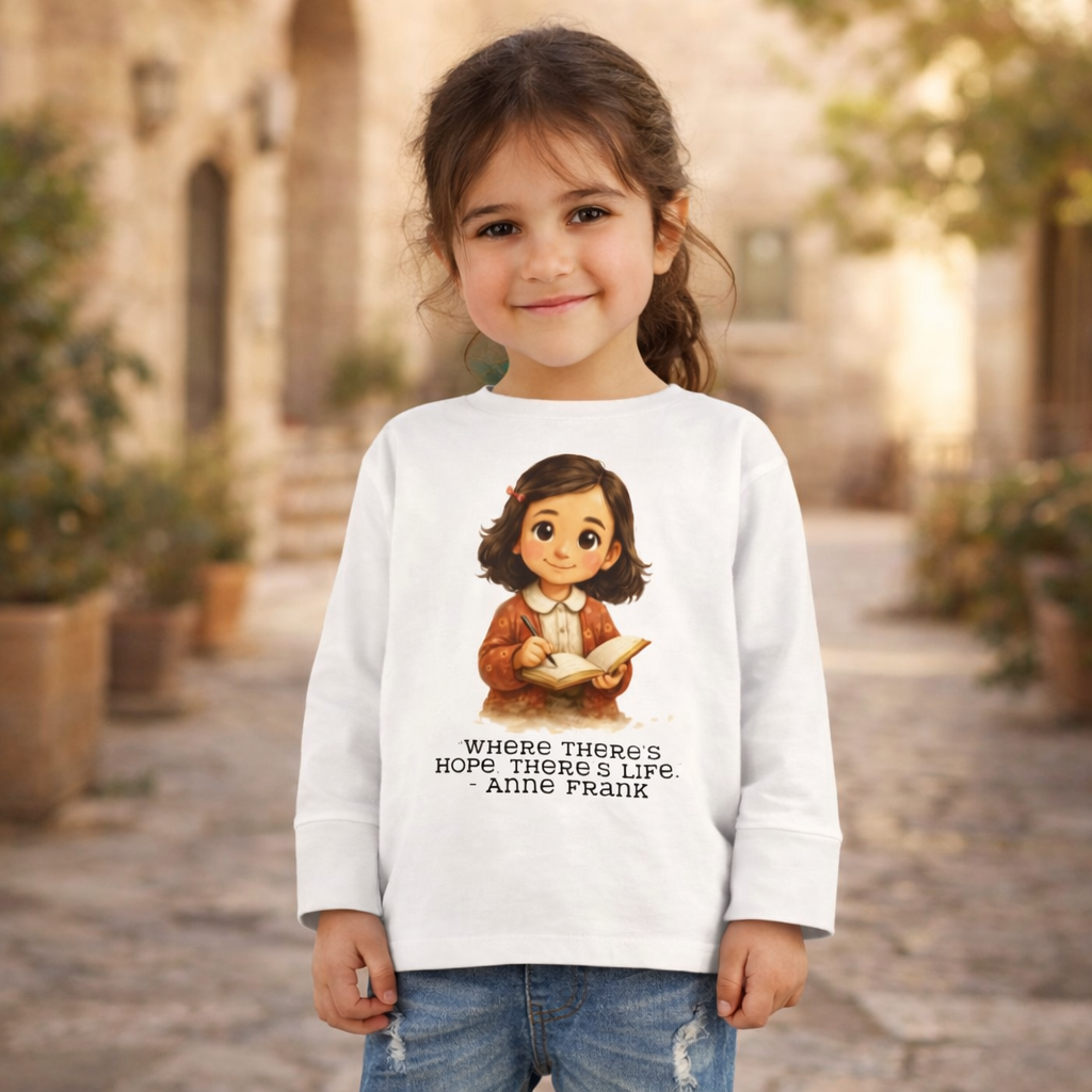 Anne Frank Kids Shirt, Jewish Hero Kids Tee Inspirational Quote, Jewish History Shirt for Children, Hebrew School Gift, Jewish Pride Kids