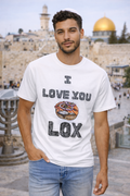 I Love You Lox Shirt, Funny Jewish Food T Shirt, Unisex Garment Dyed Tee Gift for Foodies