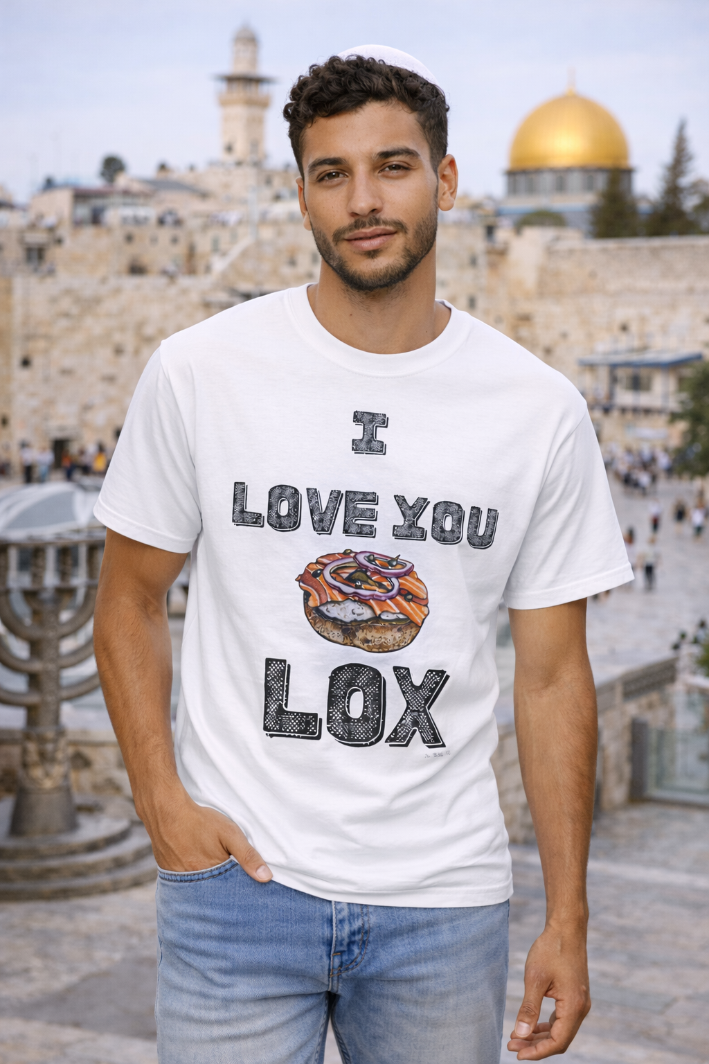 I Love You Lox Shirt, Funny Jewish Food T Shirt, Unisex Garment Dyed Tee Gift for Foodies