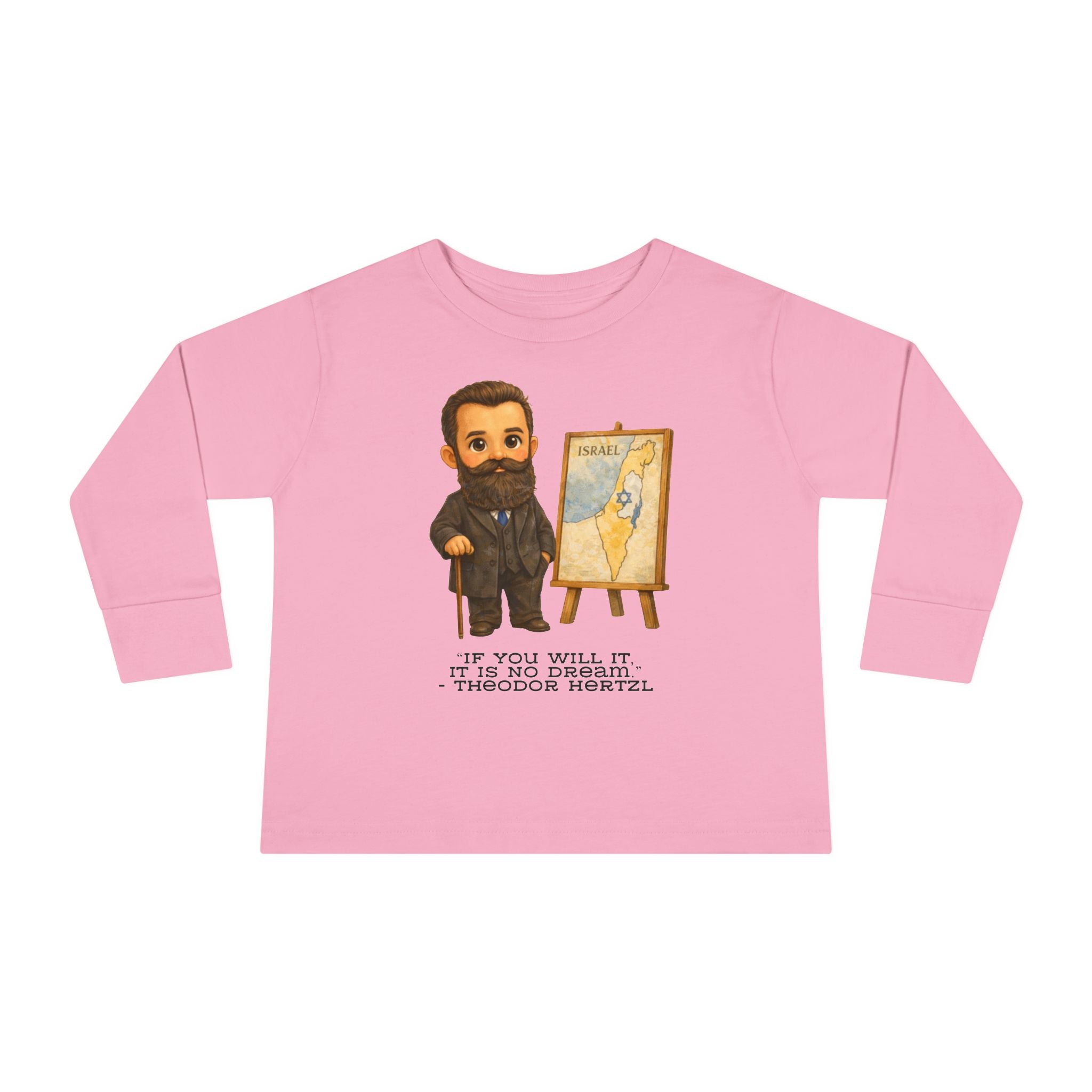 Theodor Herzl Kids Shirt, If You Will It Is No Dream Quote Tee, Jewish Zionist Leader Kids Shirt, Jewish History Shirt