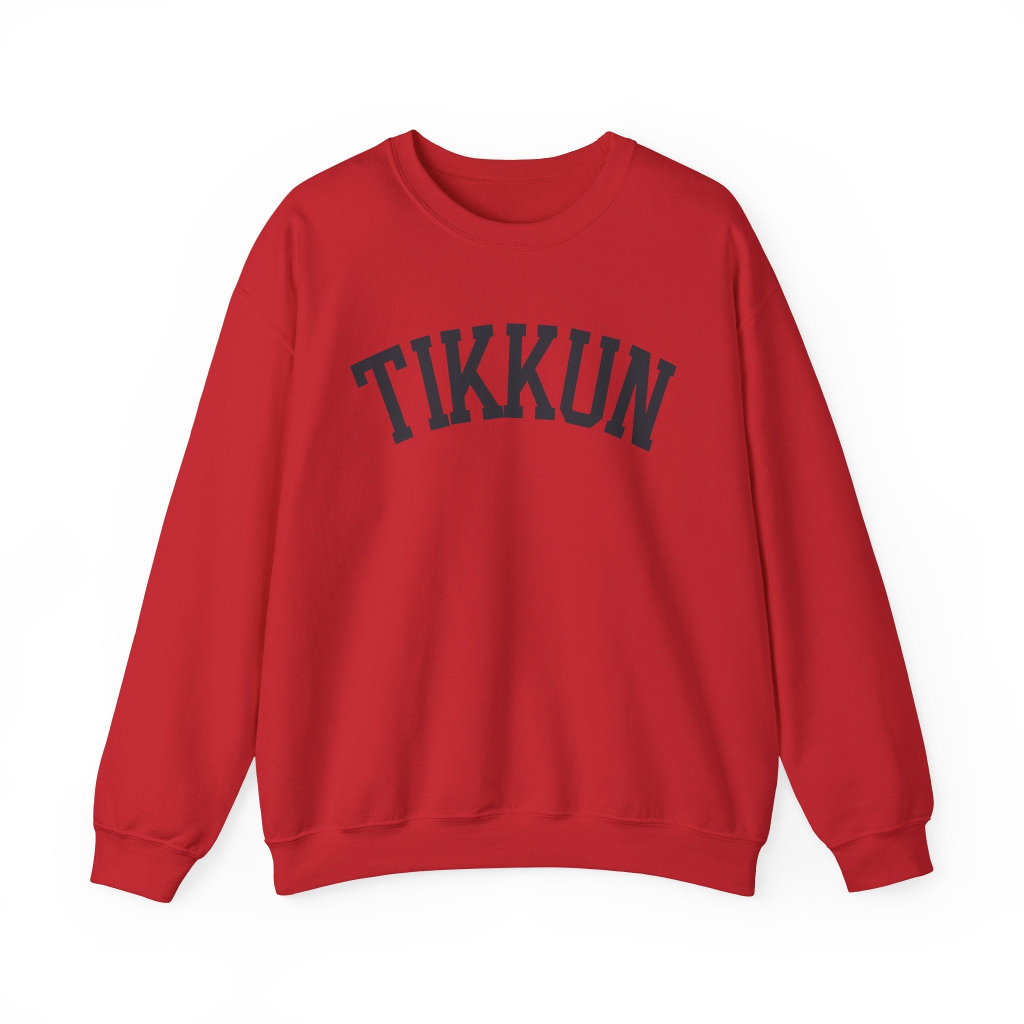 Tikkun Sweatshirt White Crewneck, Hebrew Jewish Minimalist Pullover Gift