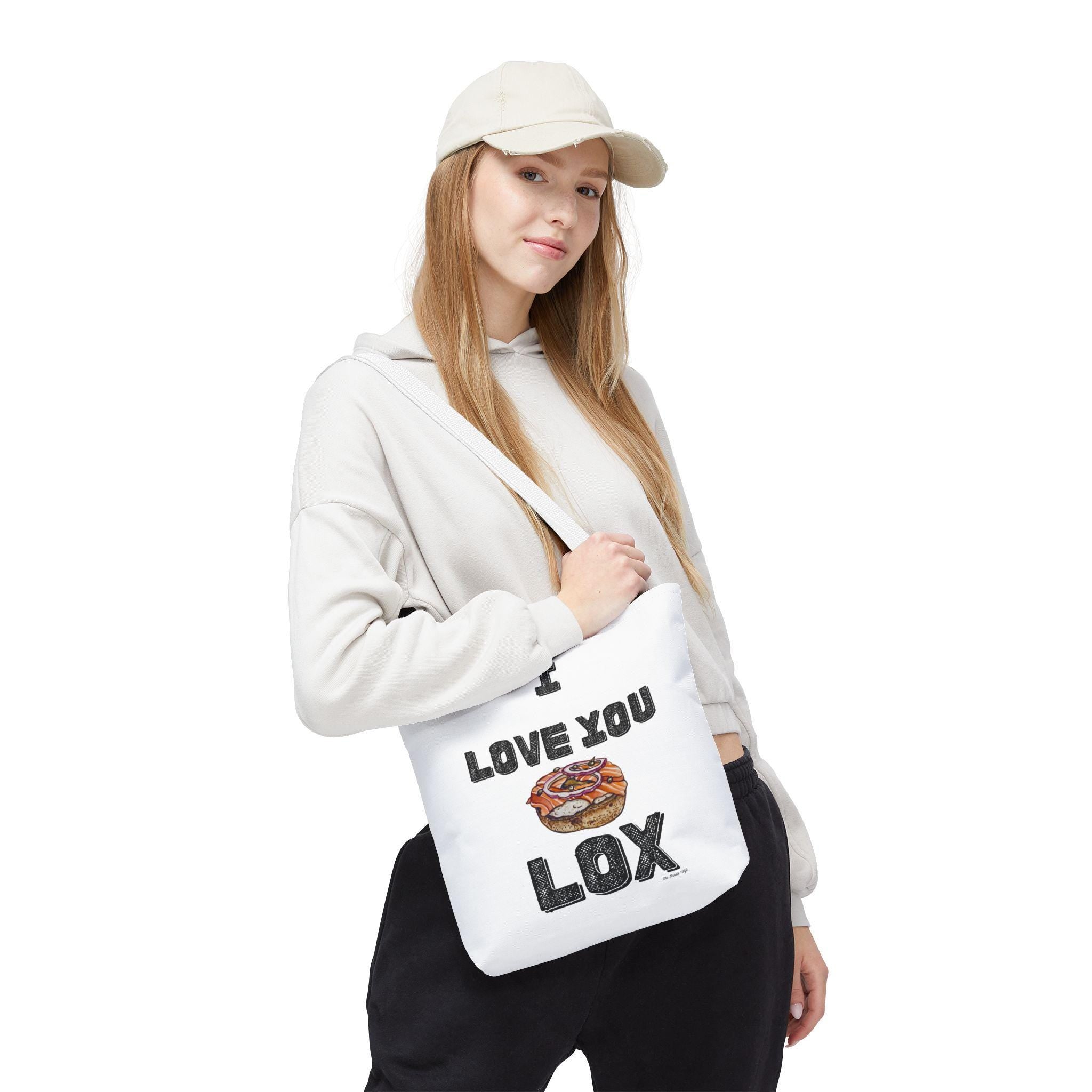 Funny Lox Bagel Tote Bag, Jewish Foodie Gift