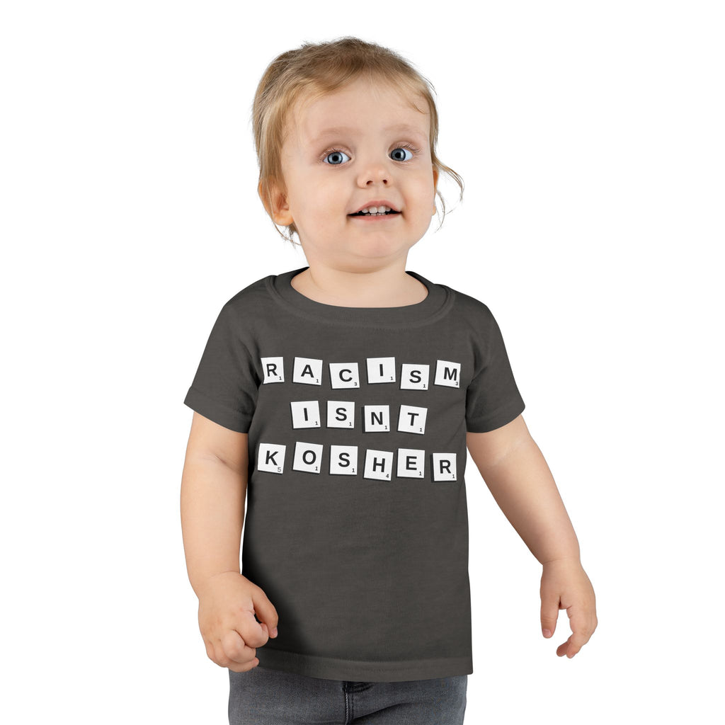 Toddler T-Shirt: "Racism Isn't Kosher" Graphic Tee, Kids Equality Apparel, Cute Gift for Activist Parents, Toddler Outfit, Social Justice