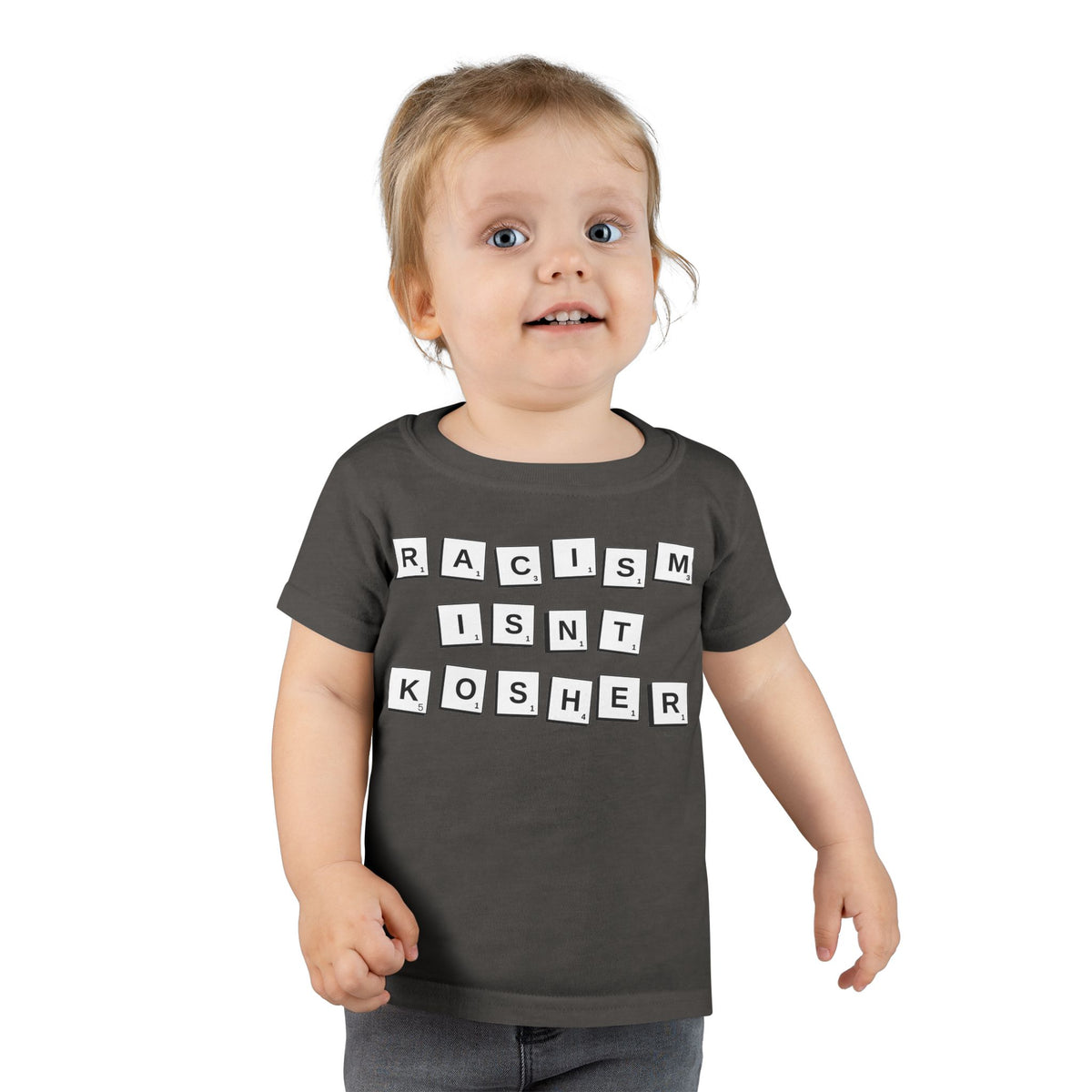 Toddler T-Shirt: "Racism Isn't Kosher" Graphic Tee, Kids Equality Apparel, Cute Gift for Activist Parents, Toddler Outfit, Social Justice