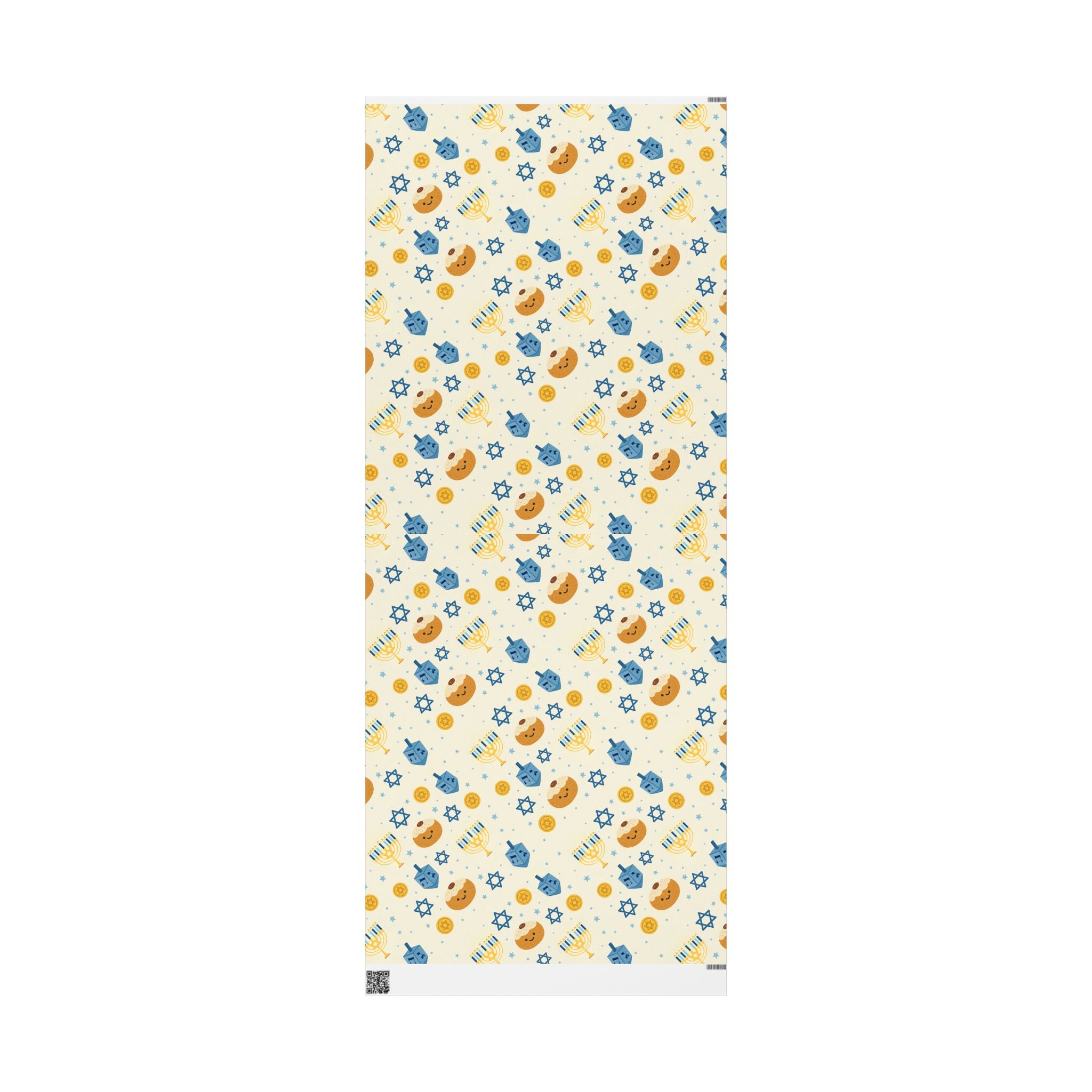 Jewish Hanukkah Wrapping Paper Set Holiday Gift Wrap, Modern Judaica Present Wrap, Eco Friendly Fine Art Paper