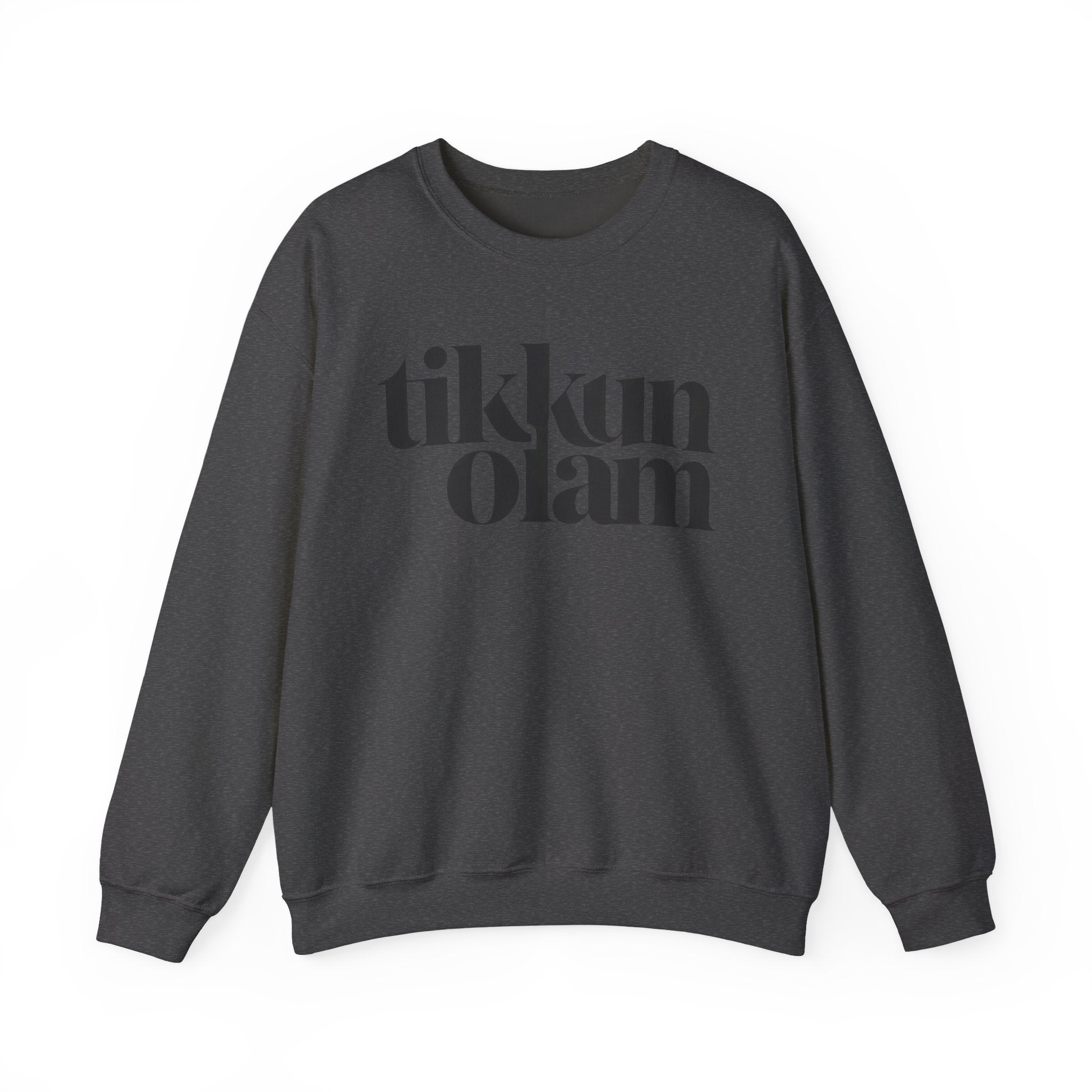 Tikkun Olam Sweatshirt Hebrew Crewneck, Jewish Social Justice Pullover Gift