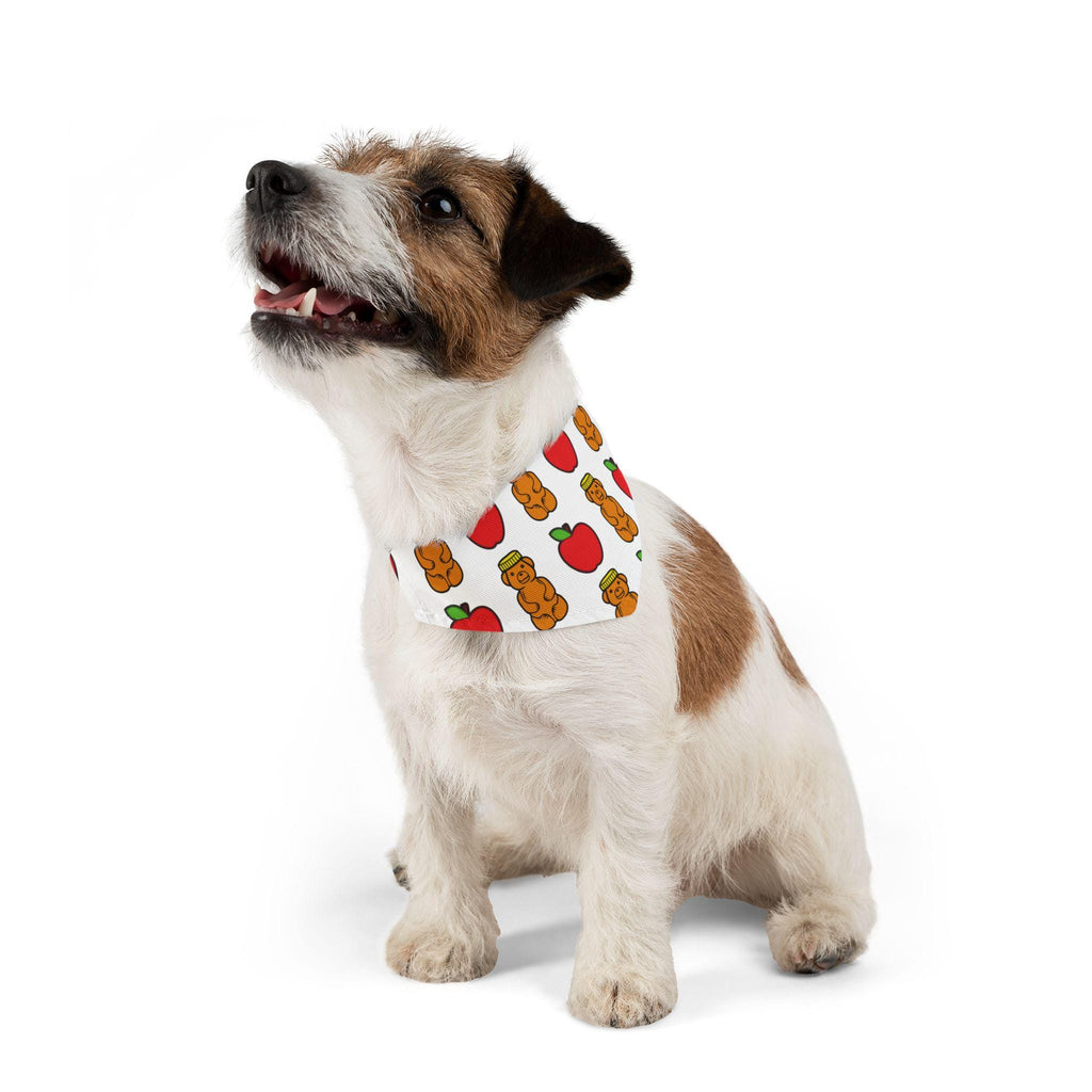 Rosh Hashanah Dog Bandana, Apple & Honey Print, Jewish Holiday Pet Scarf