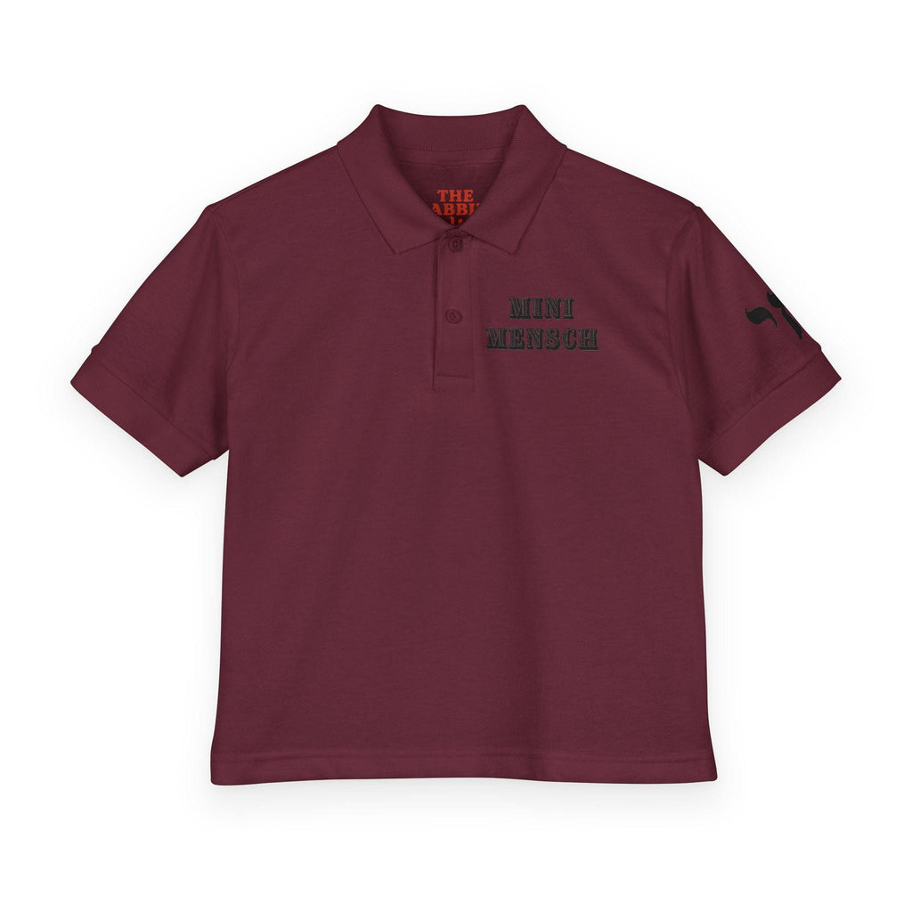 Mini Mensch Youth Polo Shirt, Jewish Pride, Bar Mitzvah Outfit