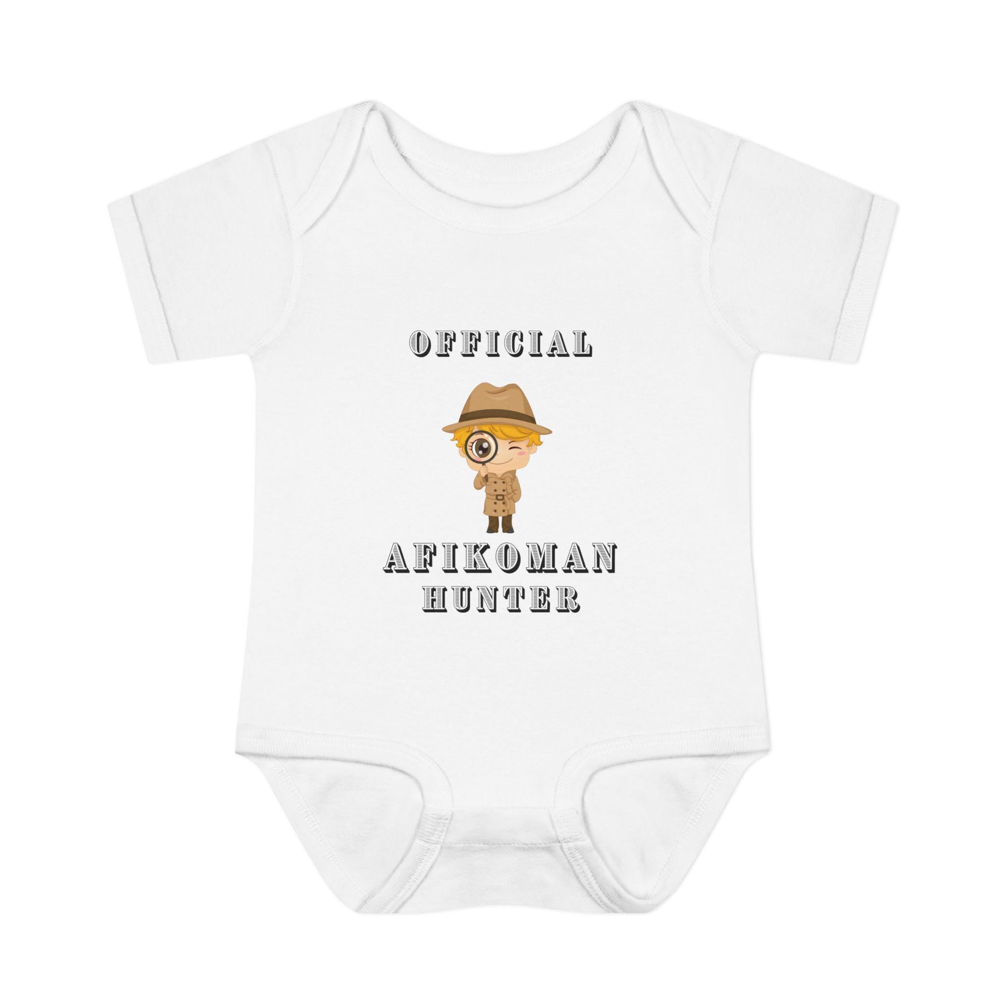 Official Afikoman hunter baby body suit