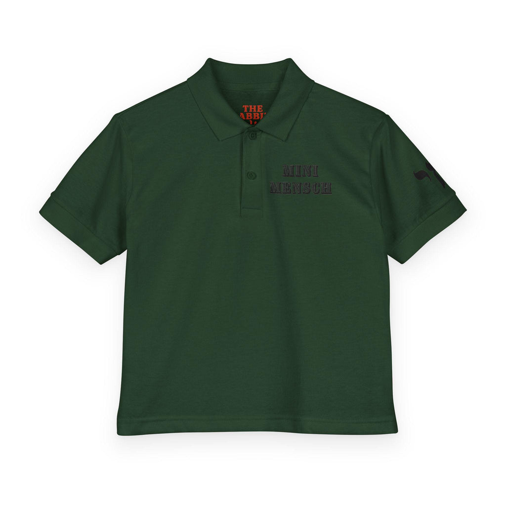 Mini Mensch Youth Polo Shirt, Jewish Pride, Bar Mitzvah Outfit
