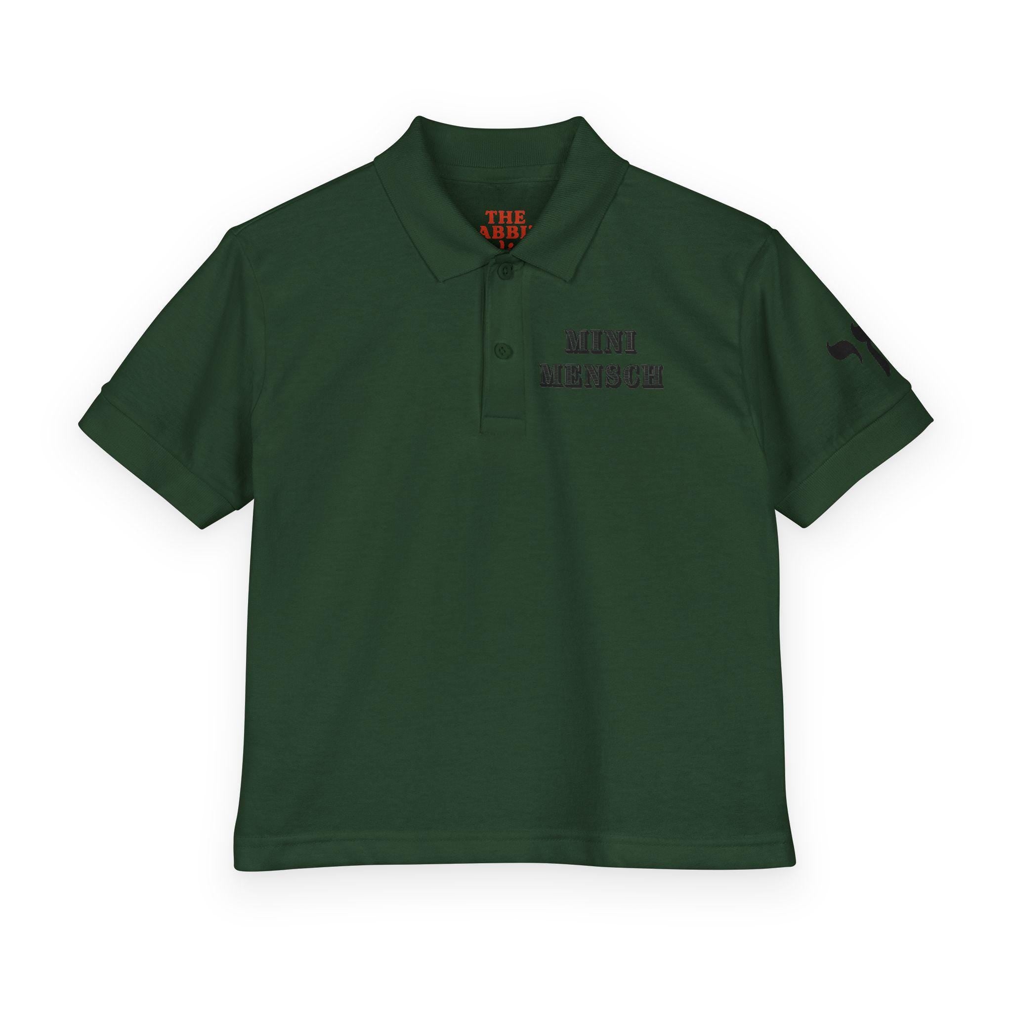 Mini Mensch Youth Polo Shirt, Jewish Pride, Bar Mitzvah Outfit