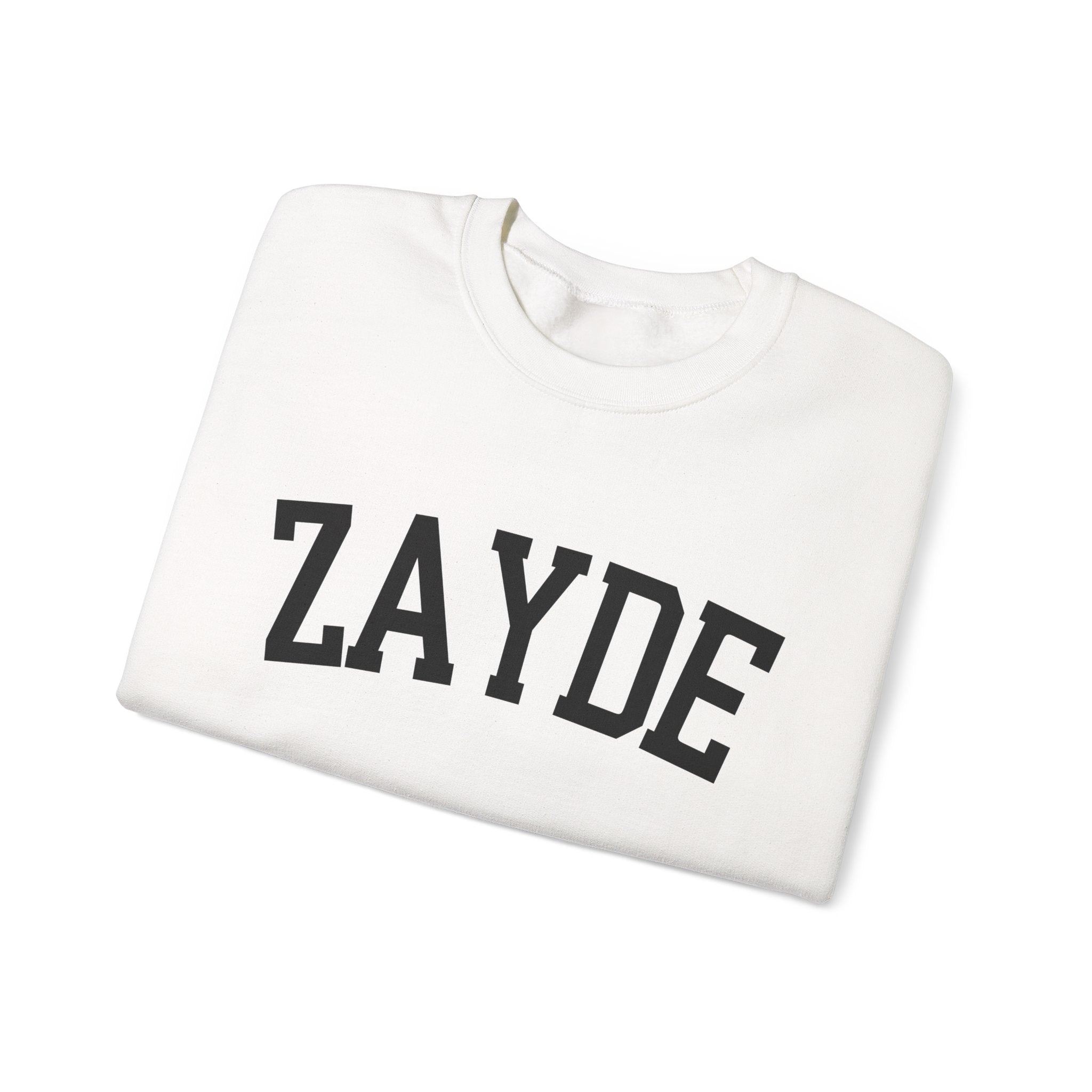 Zayde Sweatshirt Yiddish Grandpa Crewneck, Jewish Grandfather Collegiate Letter Sweater Gift